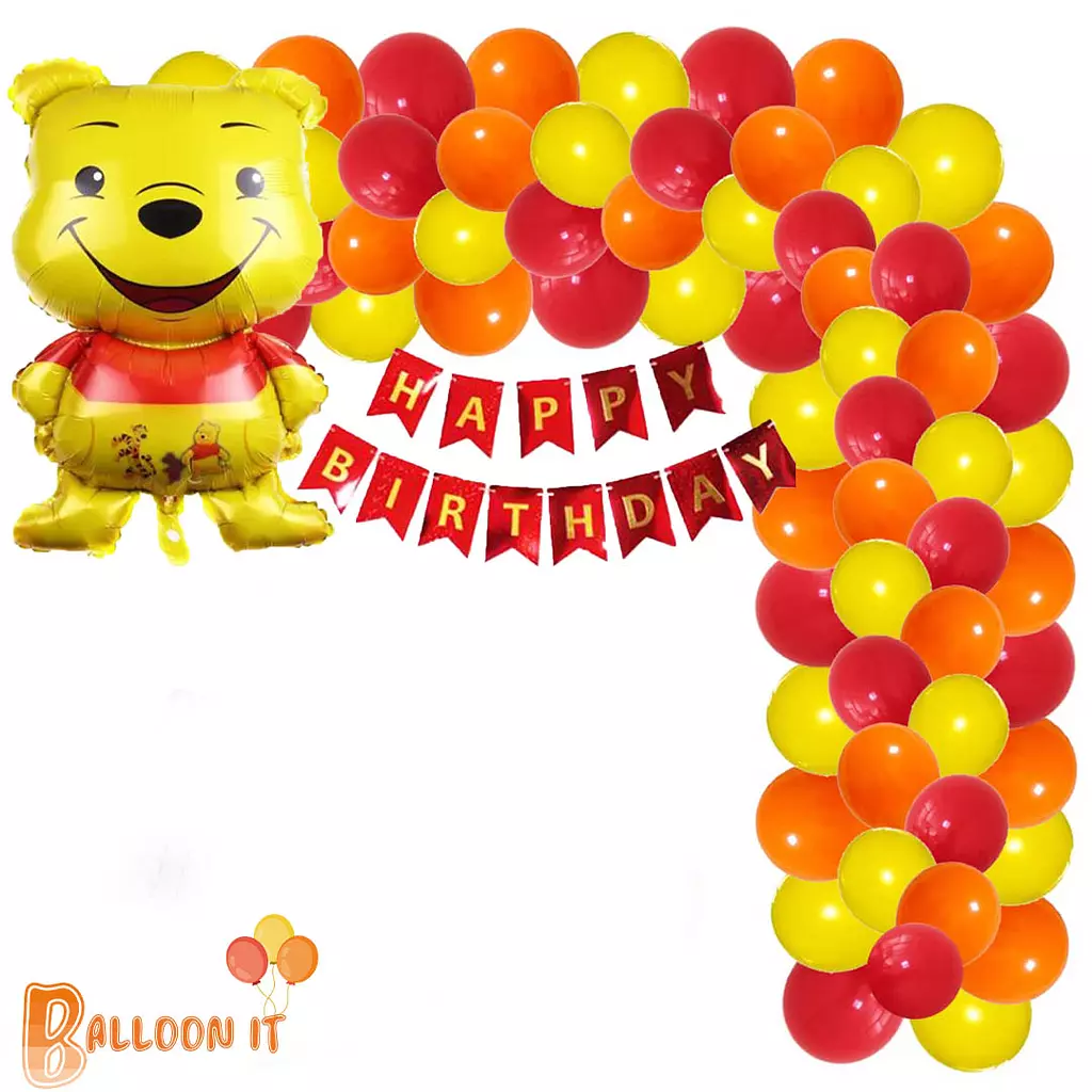 Winnie the Pooh Theme Balloon Garland