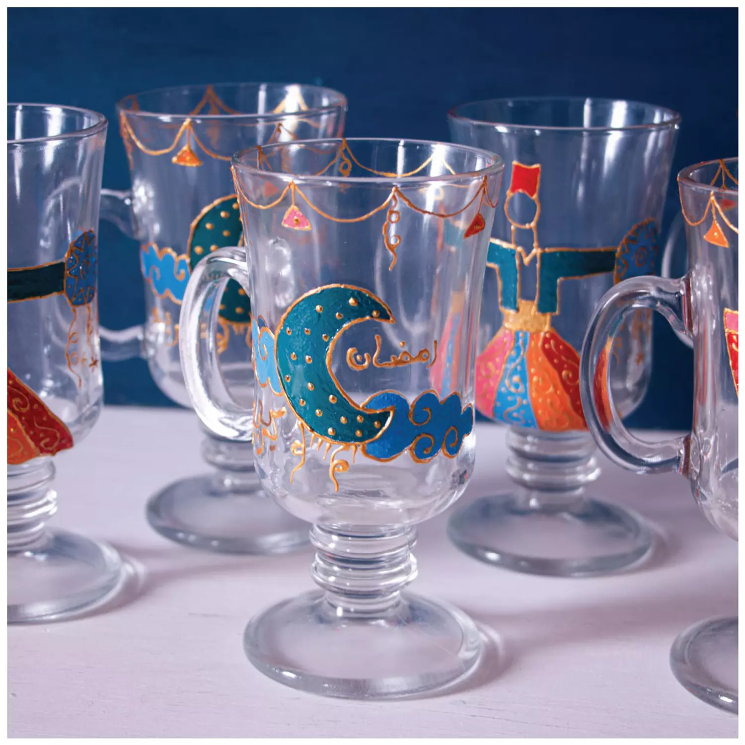 Ramadan Long Glass cups  0