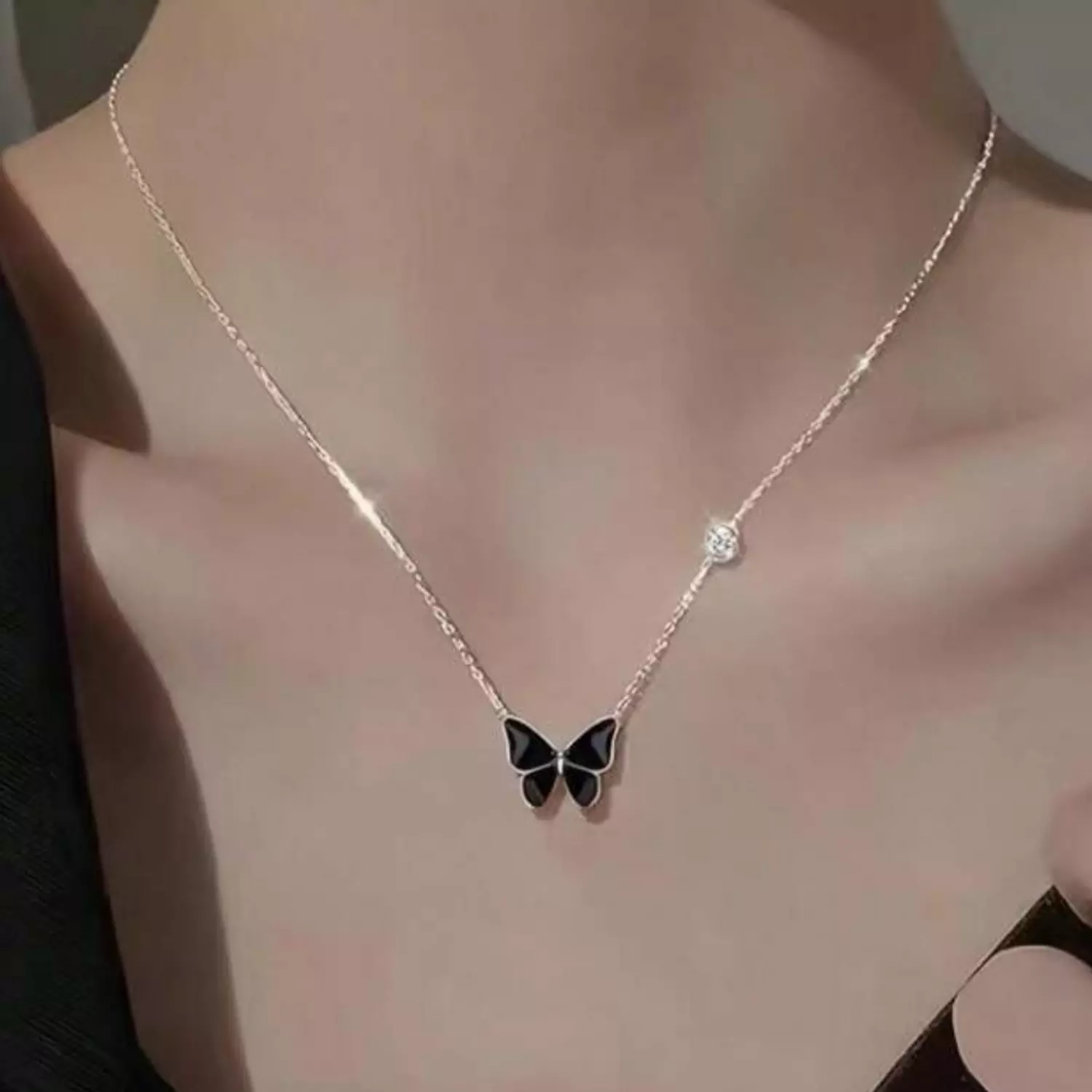 Extravagant Black Butterfly Necklace 1