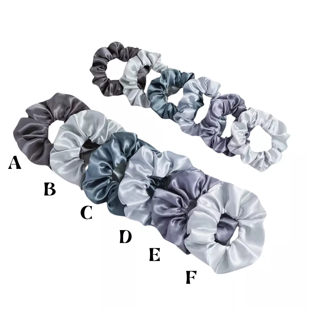 2 Pc Satin Scrunchies Set