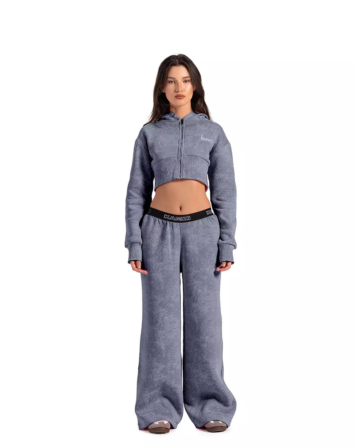 Kamzi Cool Grey tie dye sweatpants       hover image