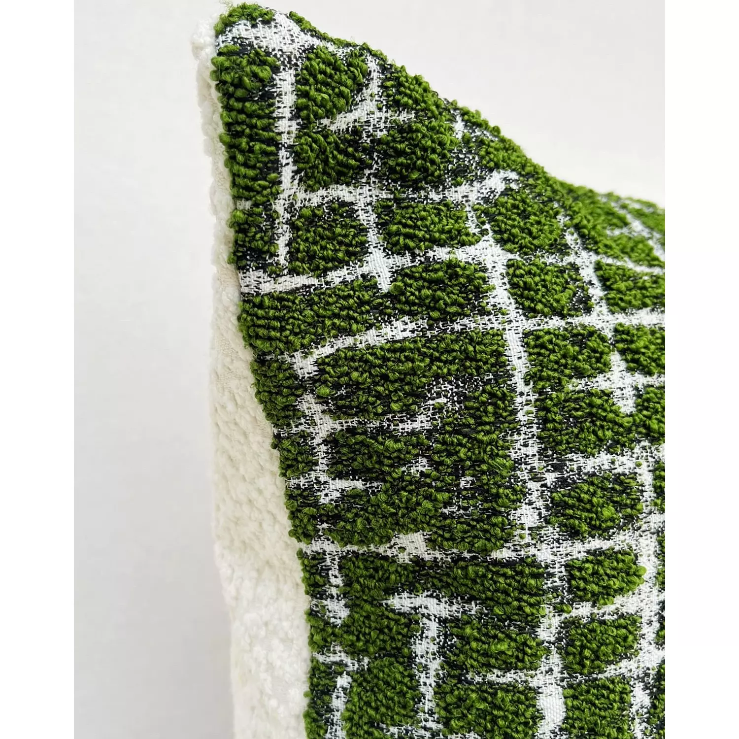 Emerald Green Jacquard Cotton Cushion 1