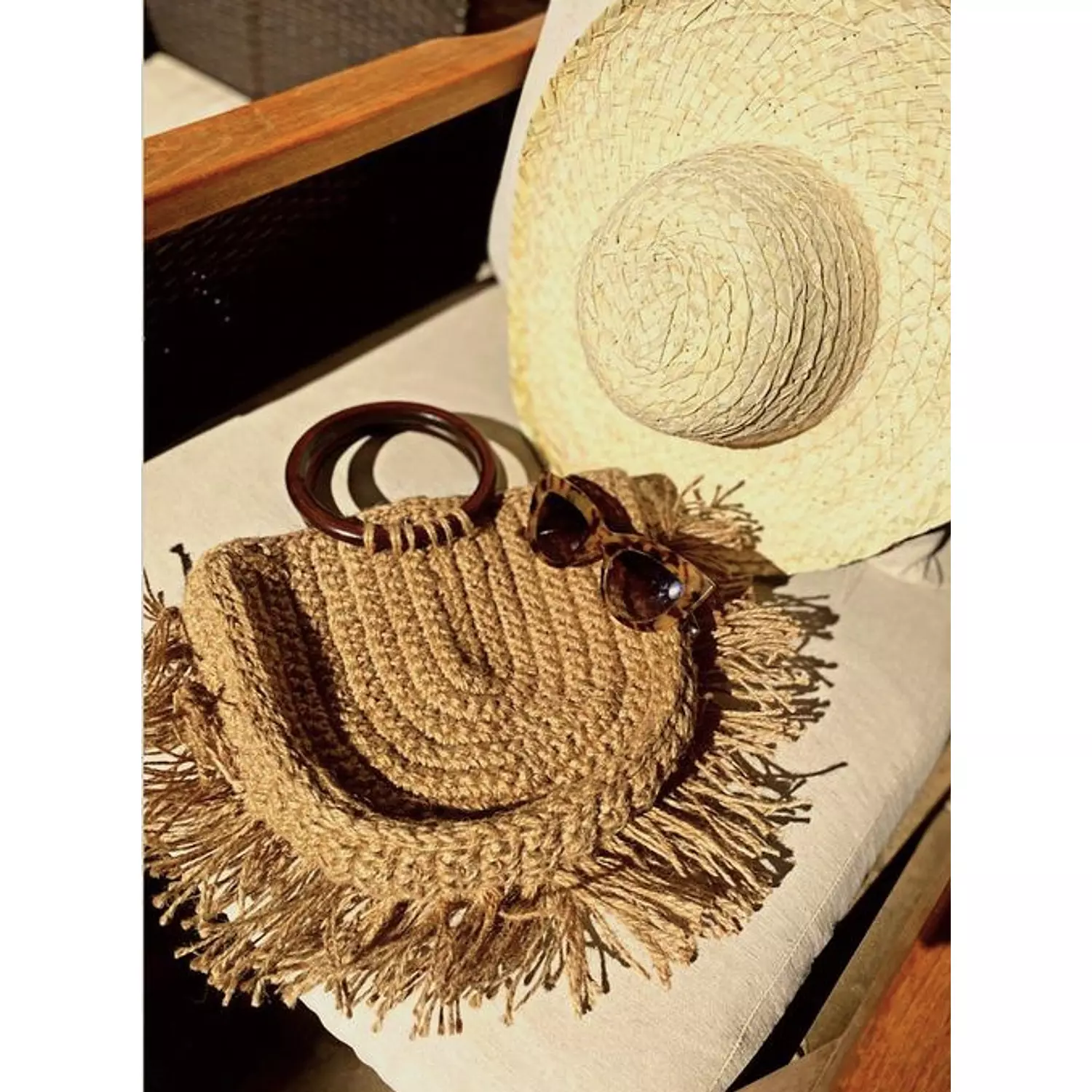 Sunshine Fringe Crochet Wristbag (by order) hover image