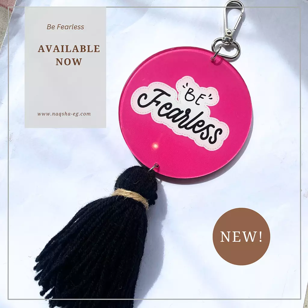 Be Fearless Chain-Holder Black Tassel