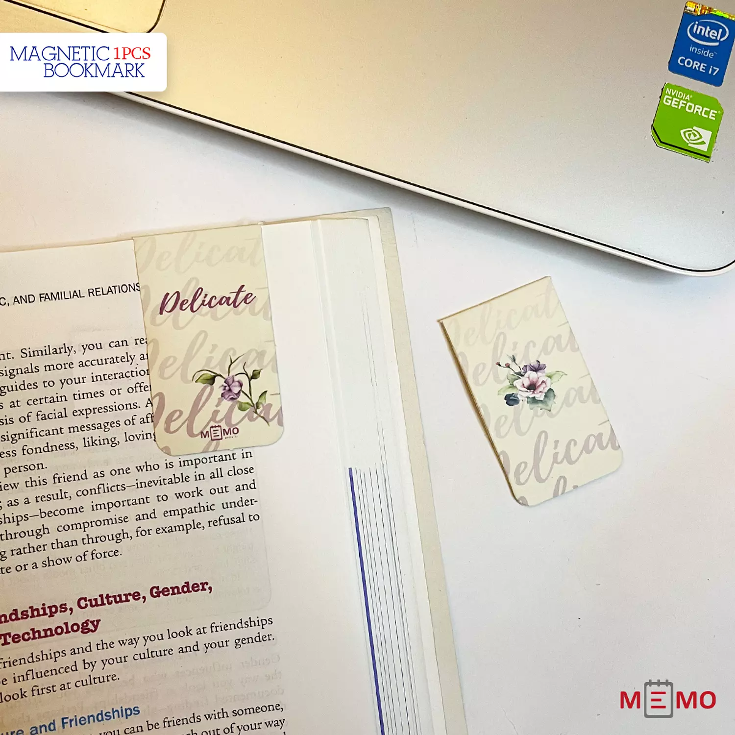 Memo Magnetic Bookmark “delicate”2 (1 pcs)   3