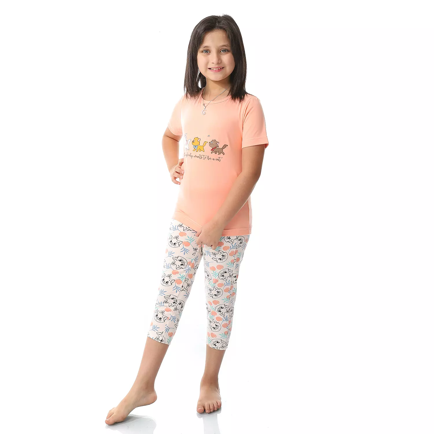 Girls Cat Pajama - Simone 1