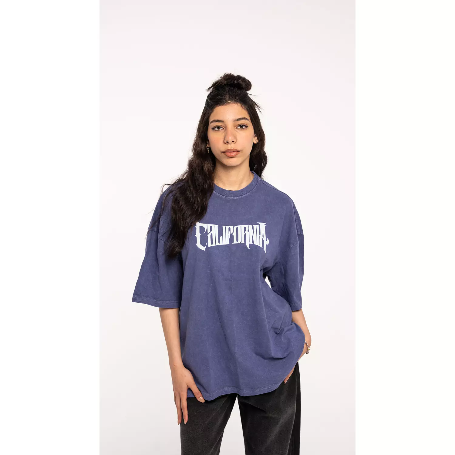 California unisex washed blue tee  hover image