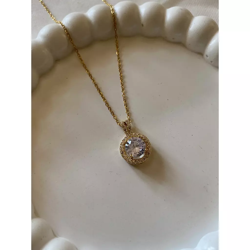 Round Stone Necklace 