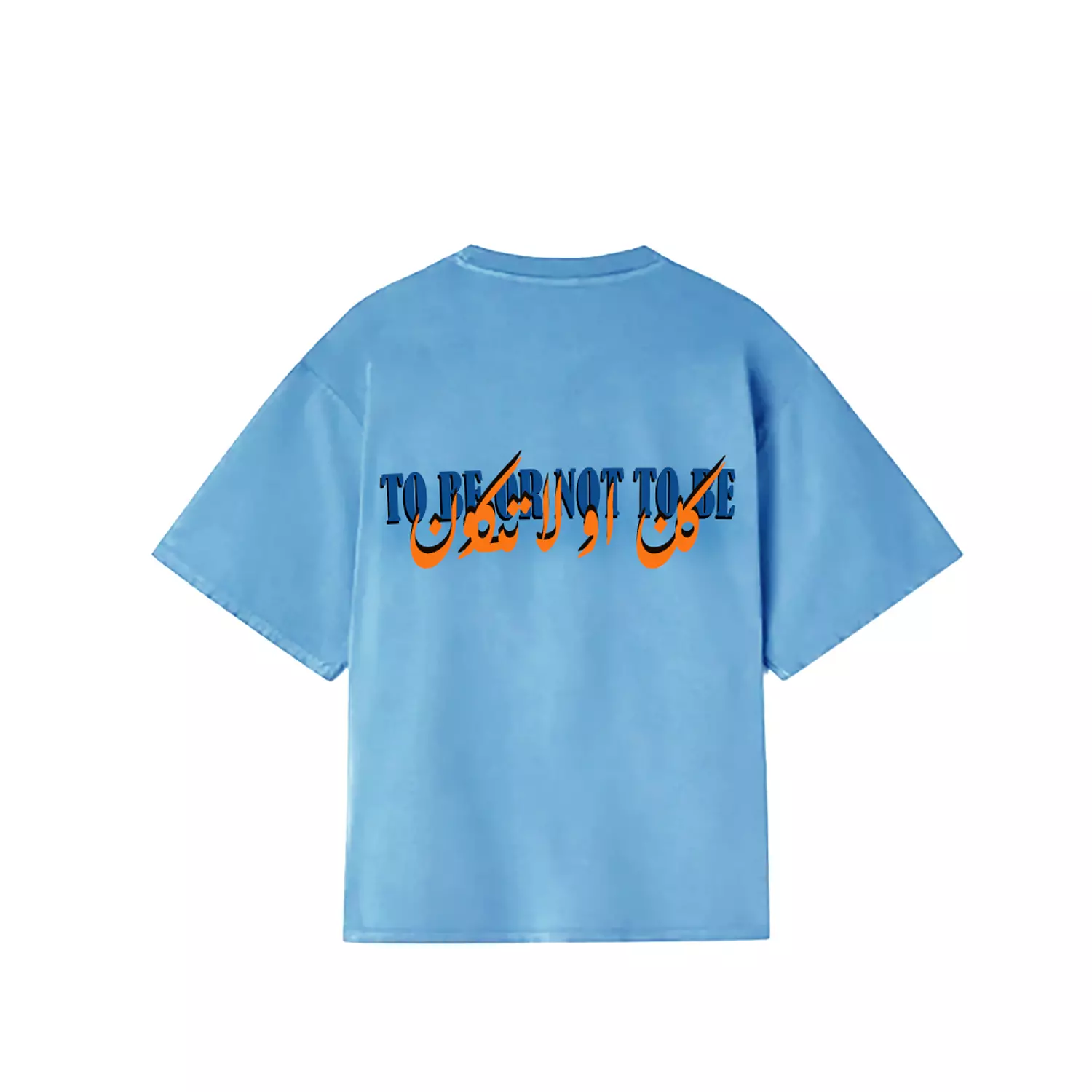 Unisex Printed Baby Blue Tshirt 1