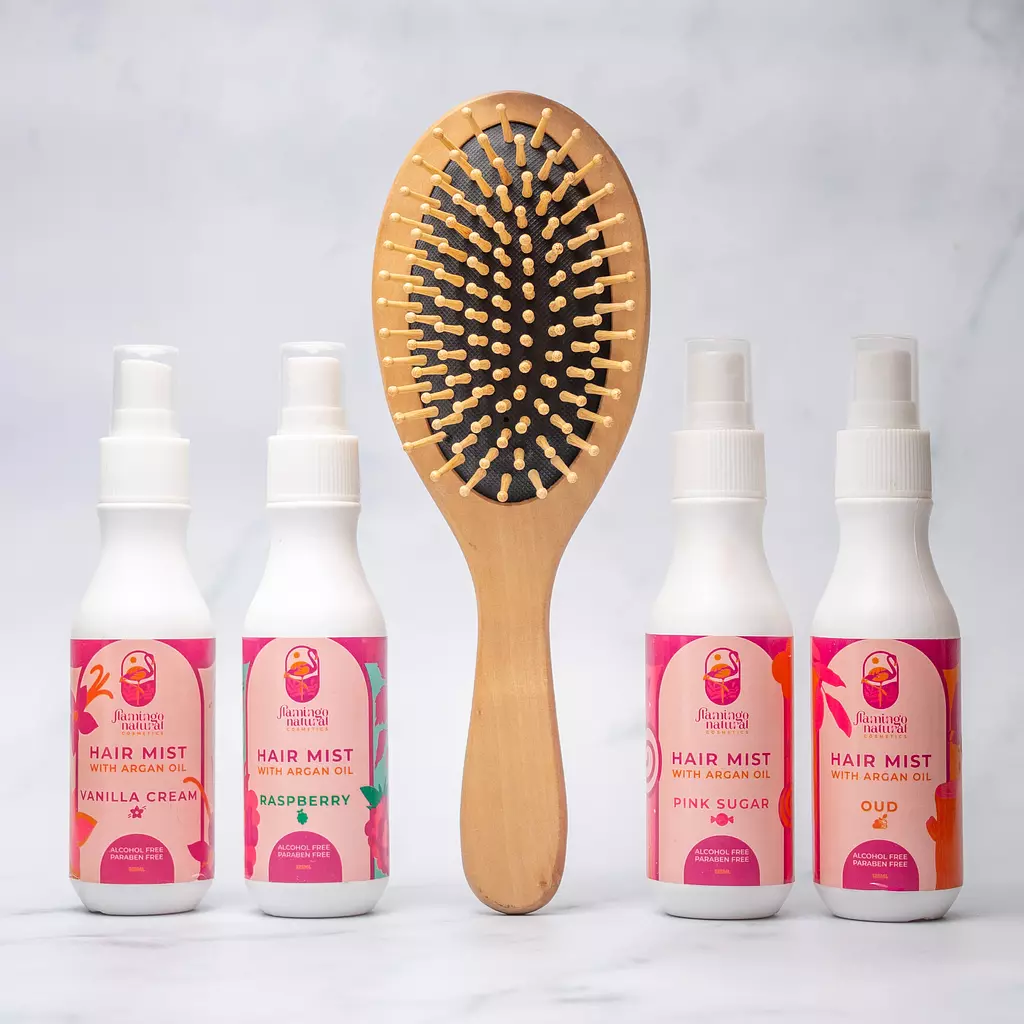 Hair mist set with + hair brush free