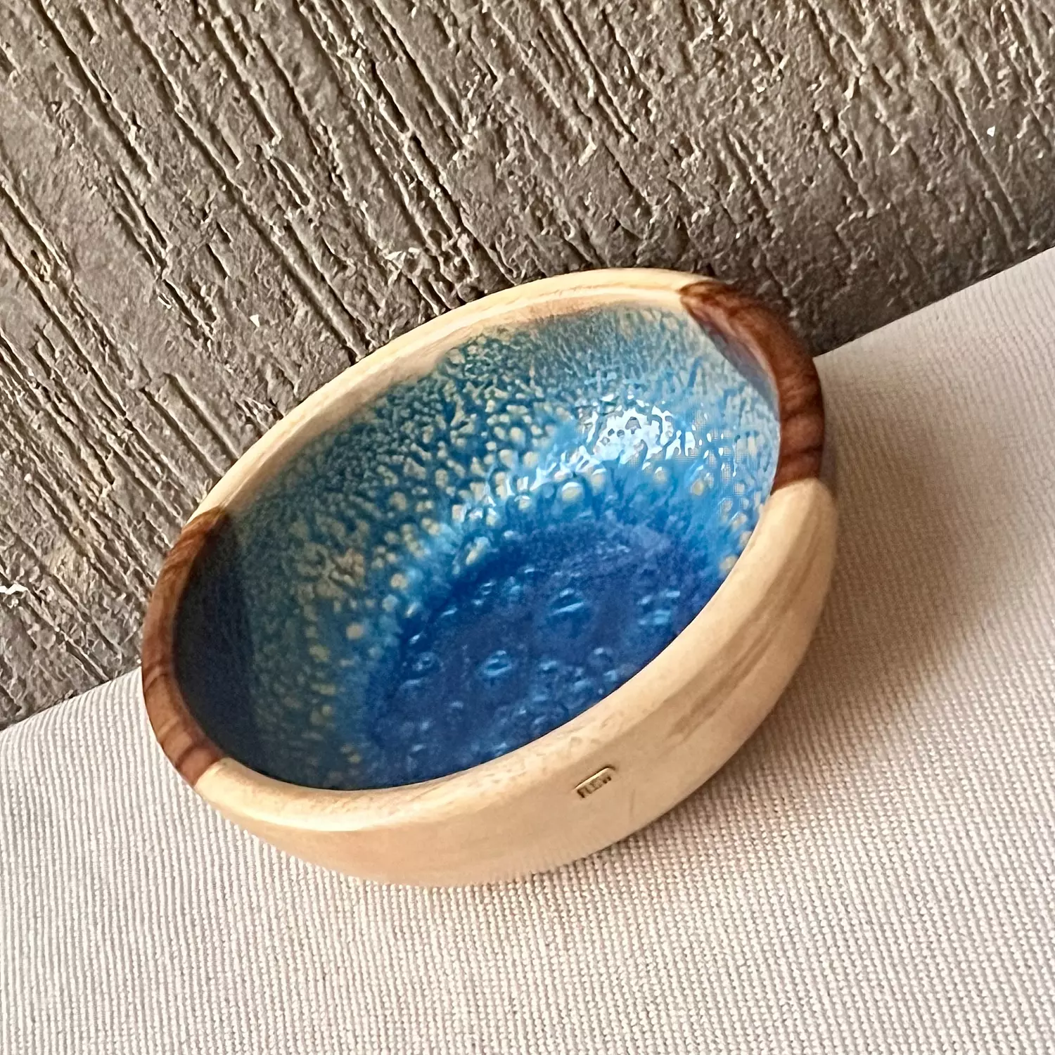 Blue Wood Bowl 2