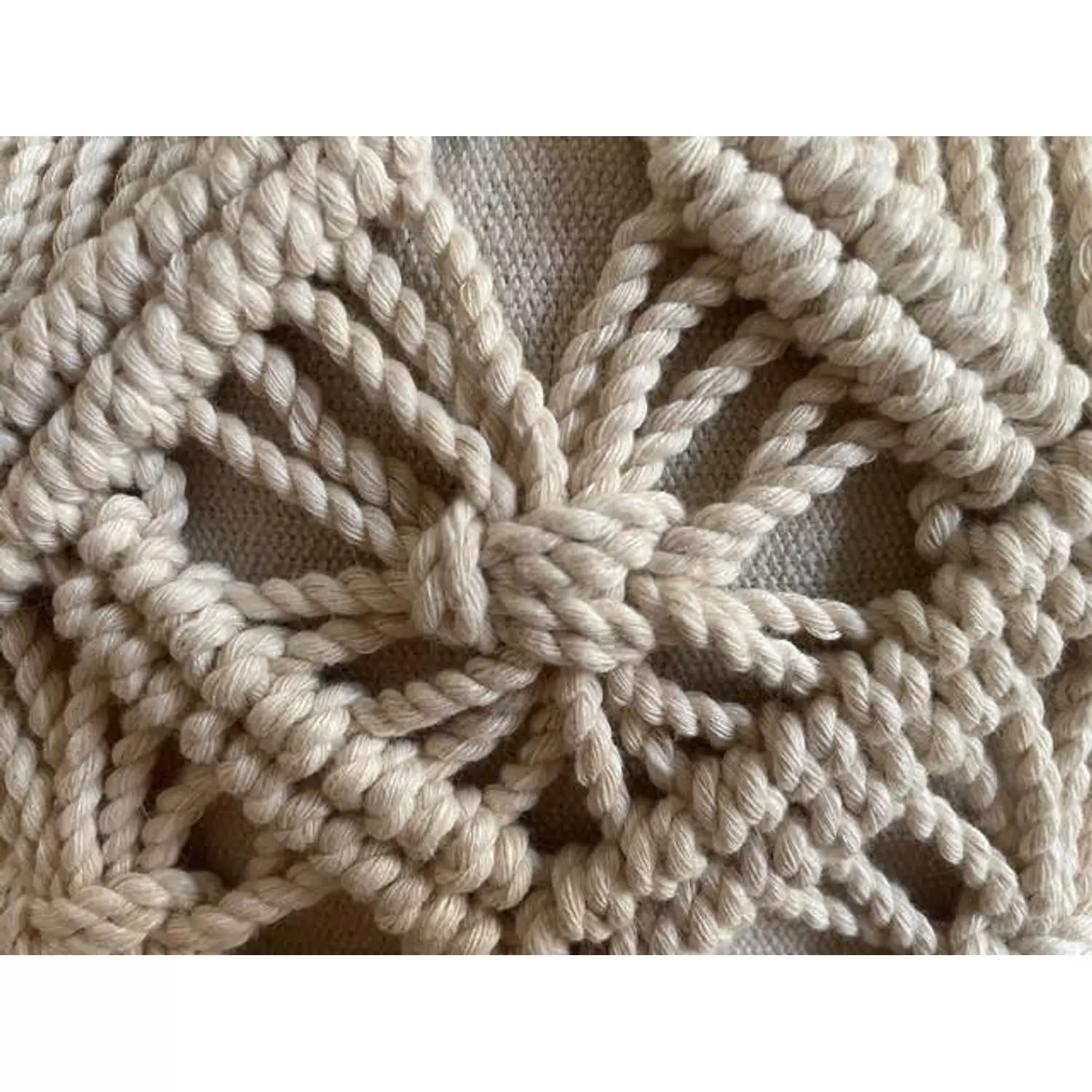 Sunflower Cotton Macrame Puff 3