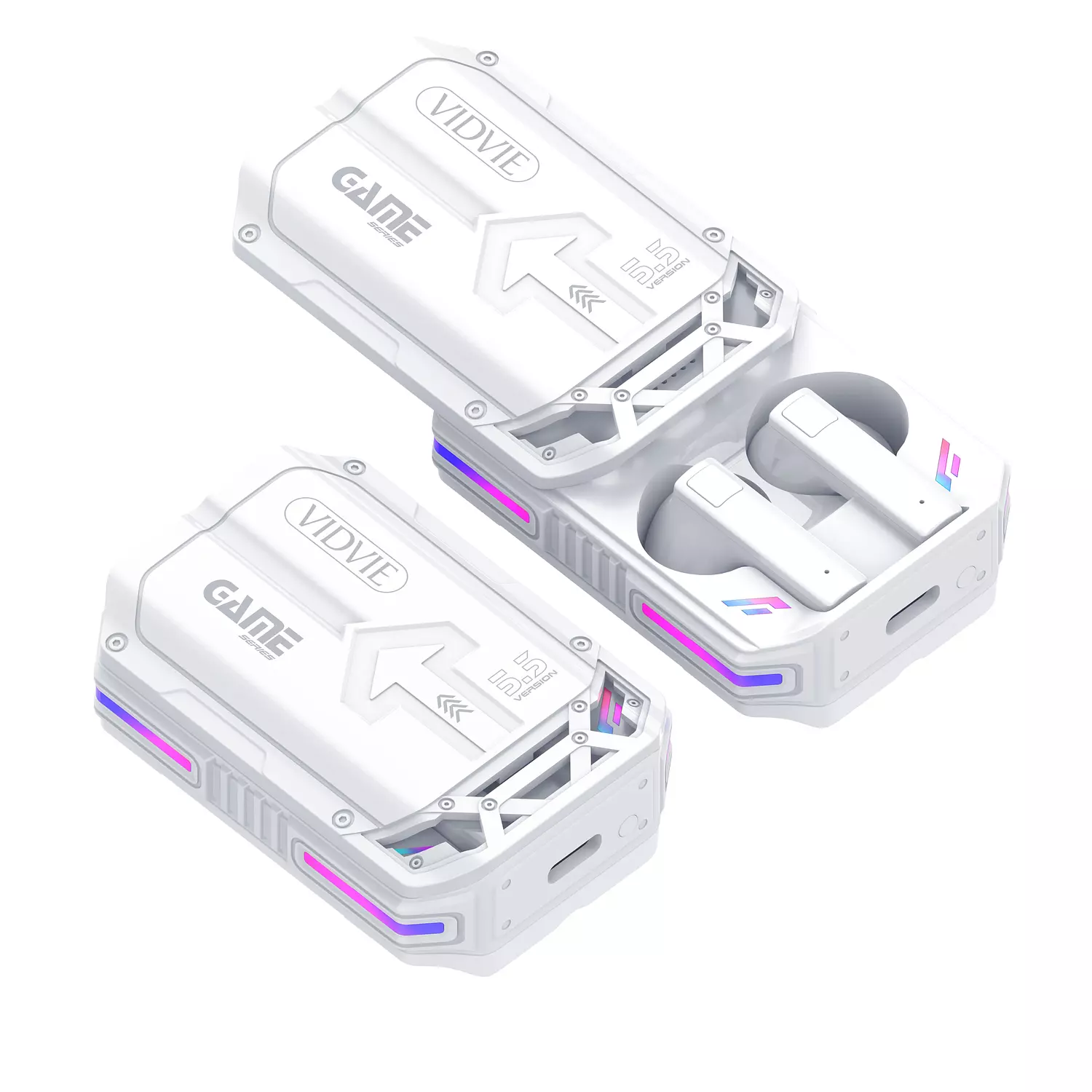 VIDVIE BT868 Wireless Gaming Earphones – HiFi Sound, Wireless V5.3, HD Calls, Magnetic Sliding Lid hover image