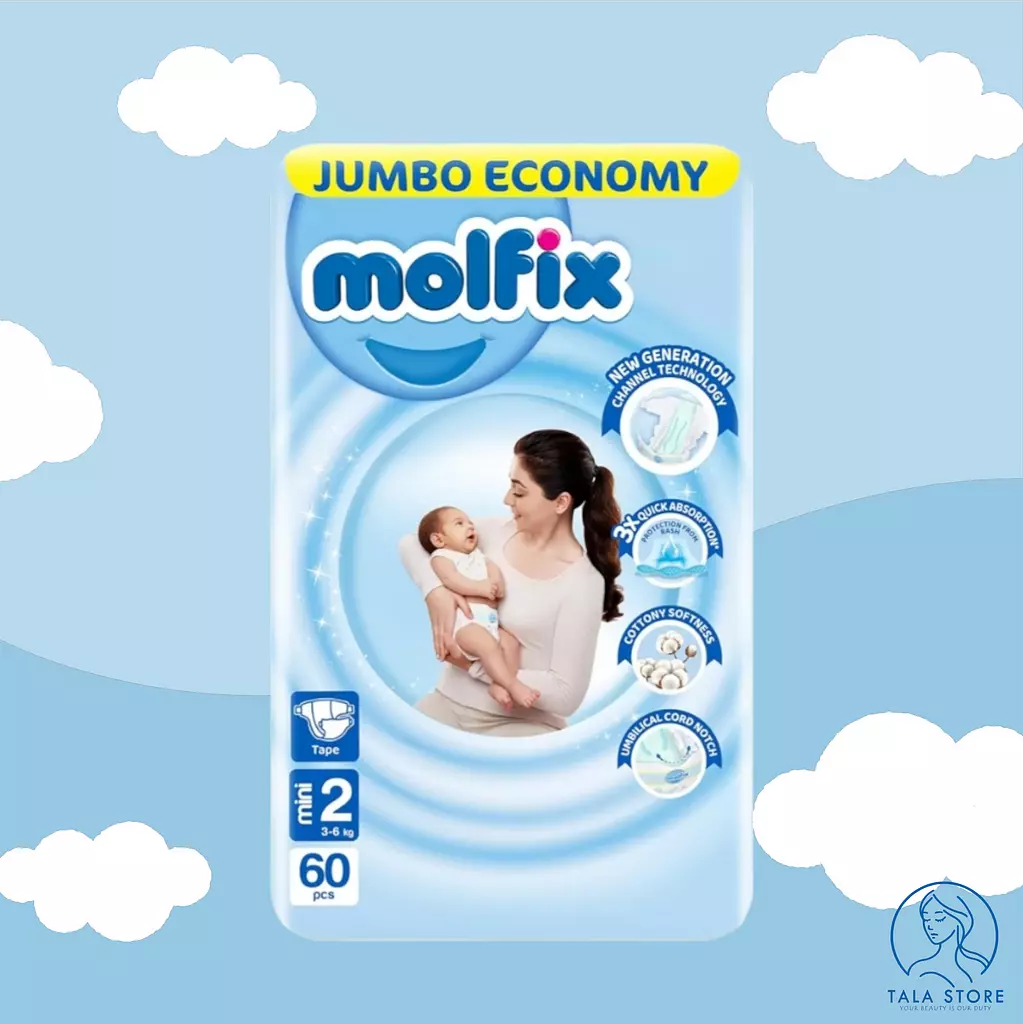 Molfix Diapers Mini Size 2 – 60 Pcs