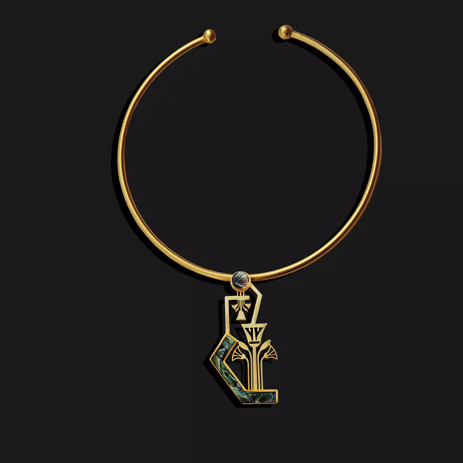 Lotus Nile crystals necklace 1