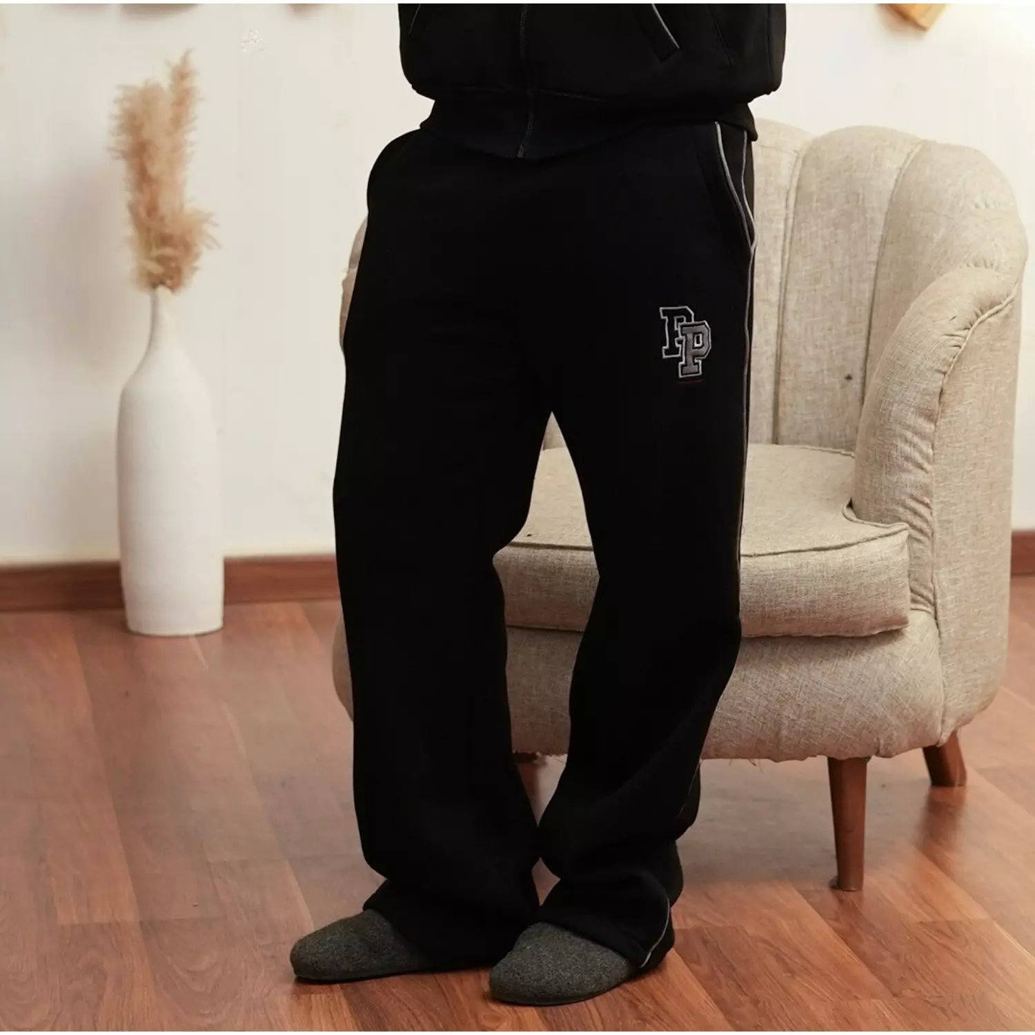 New Black Unisex Pants hover image