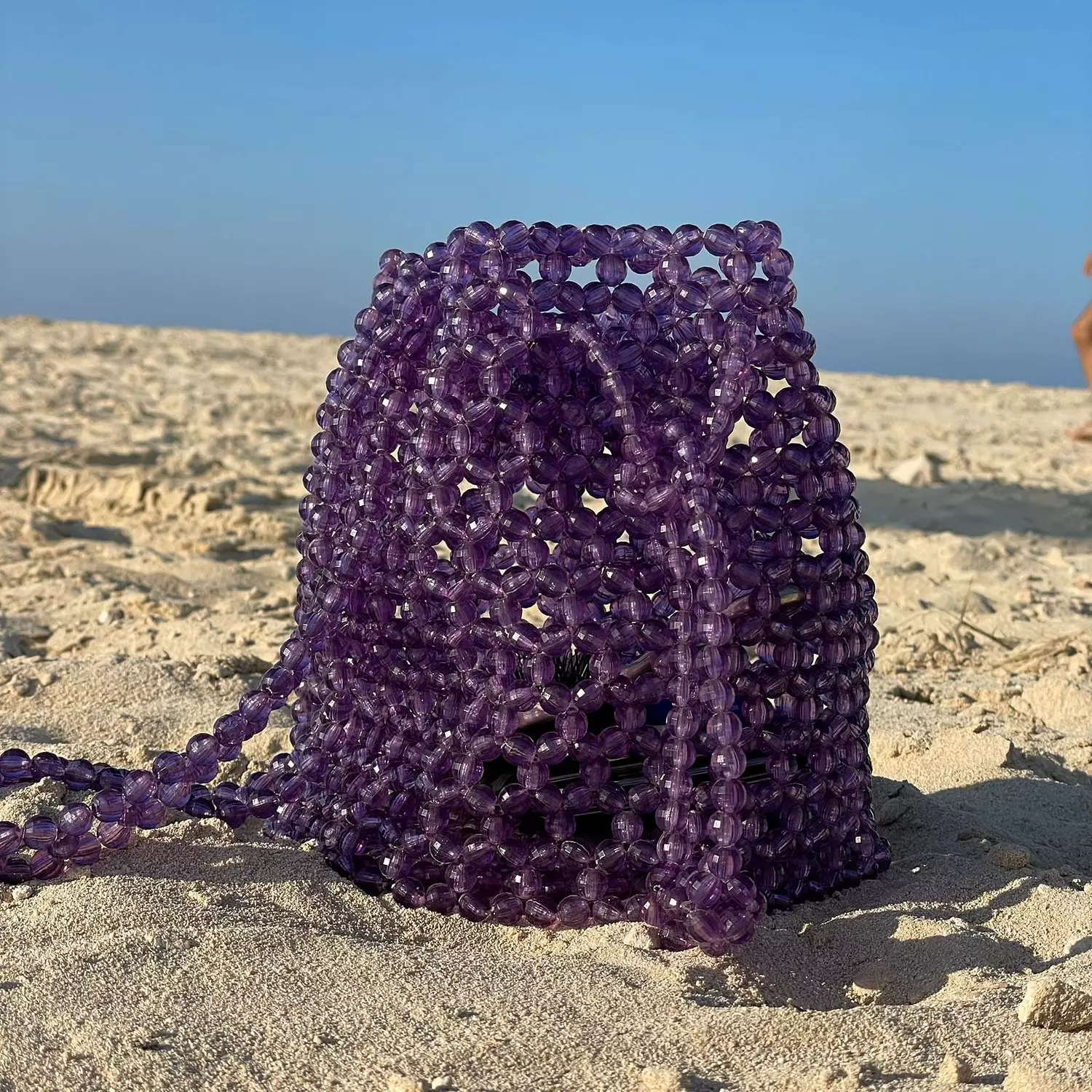 Beaded Bag - Purple hover image