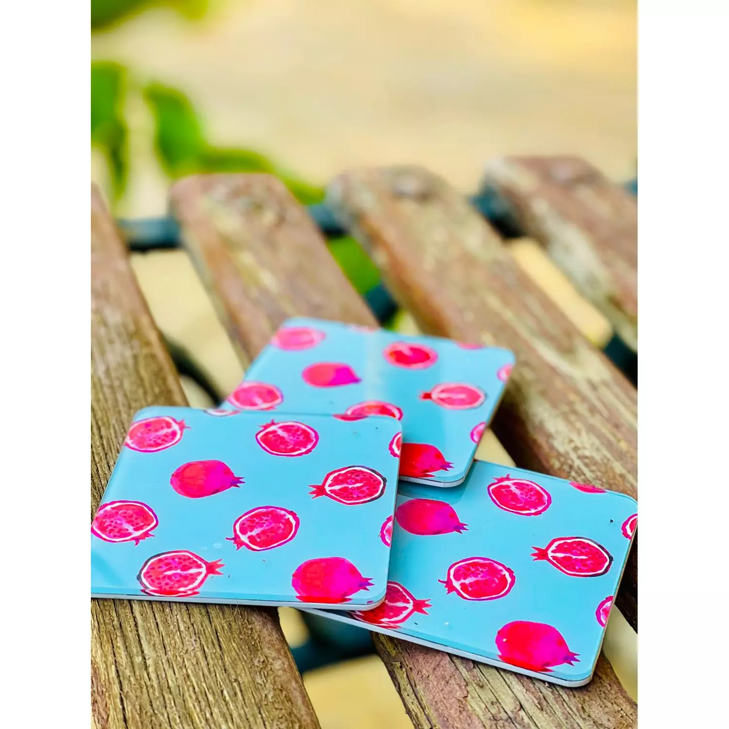 Pomegranate Design Coaster Sets 1