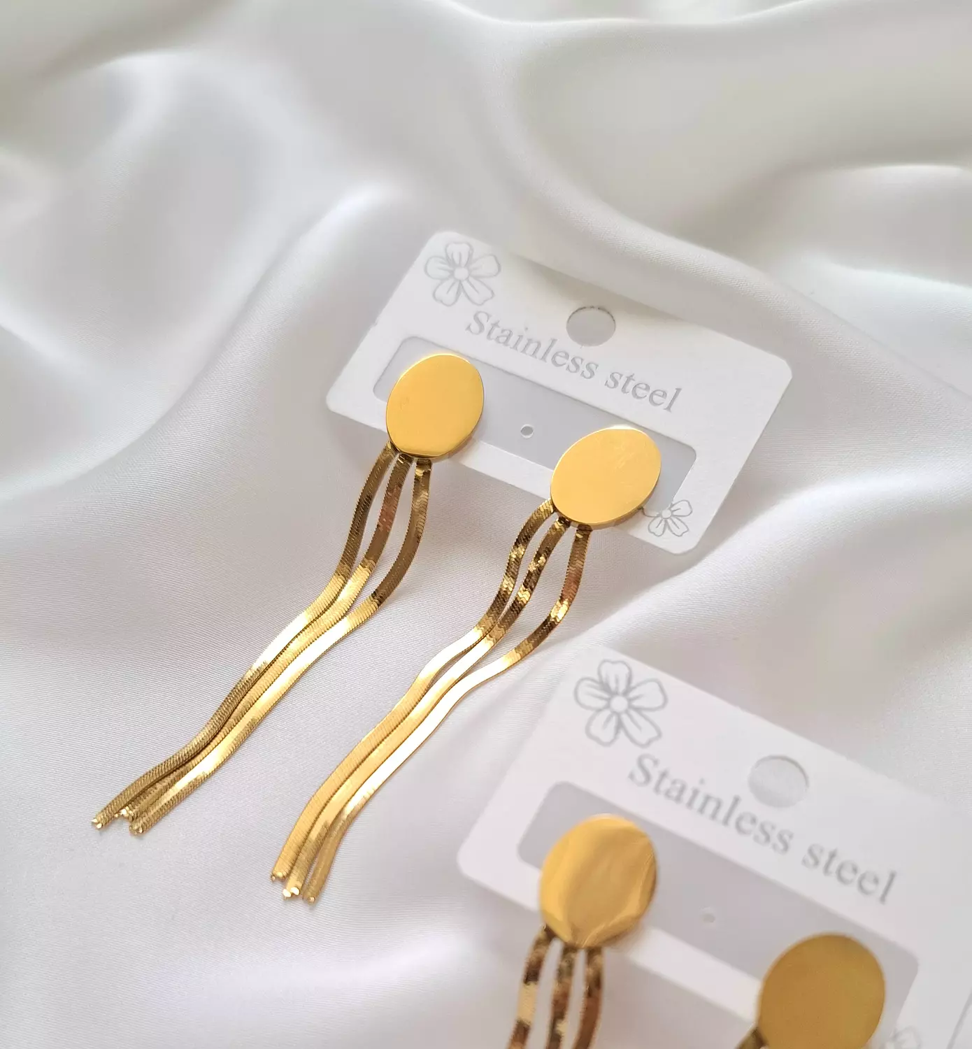 Radiant Golden Tassel Earring hover image