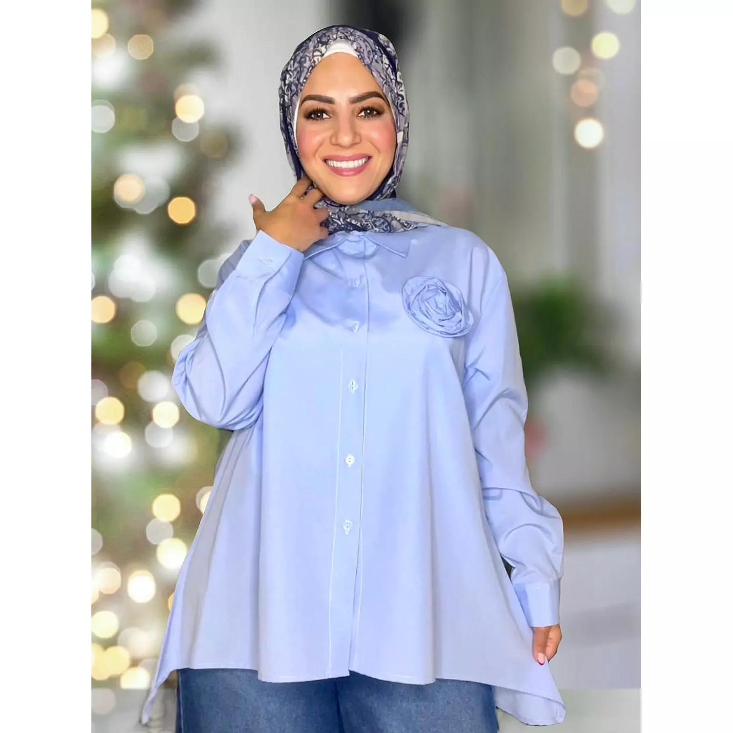 Poplin Shirt - Baby Blue  hover image