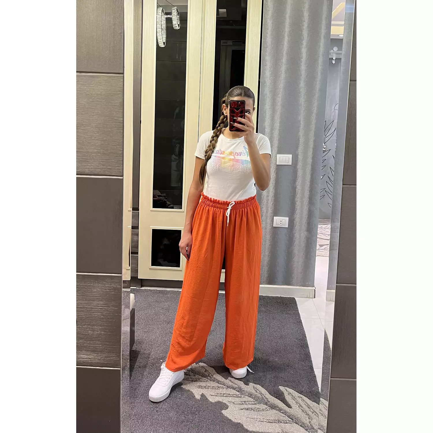 Orange Wide Leg Pants hover image