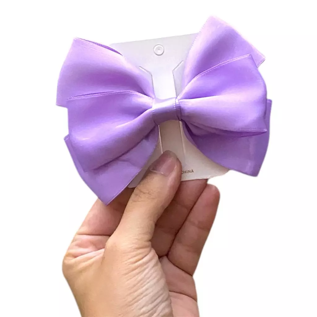 Lilac Bow Tie Hair Clip