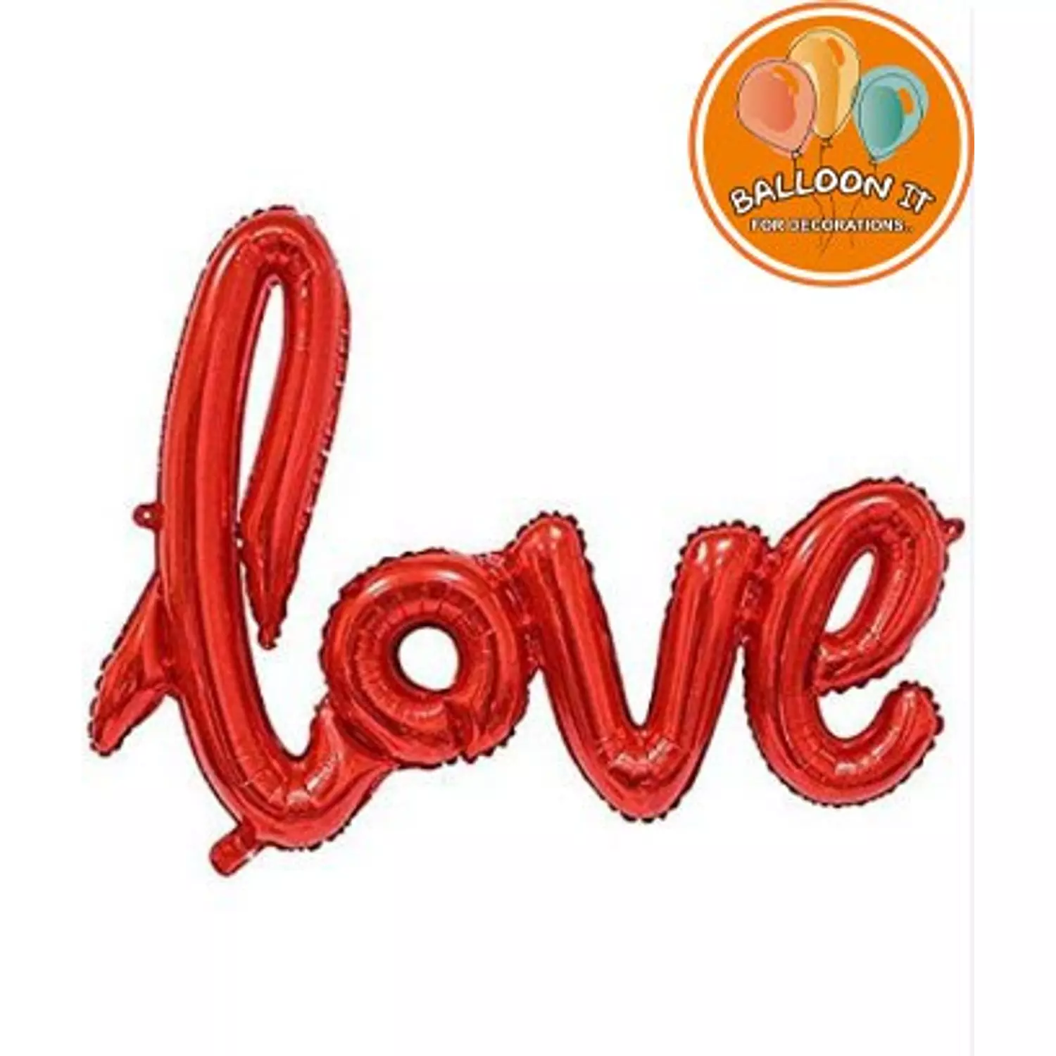 Love Word Foil Balloon Red Pink Rosegold hover image