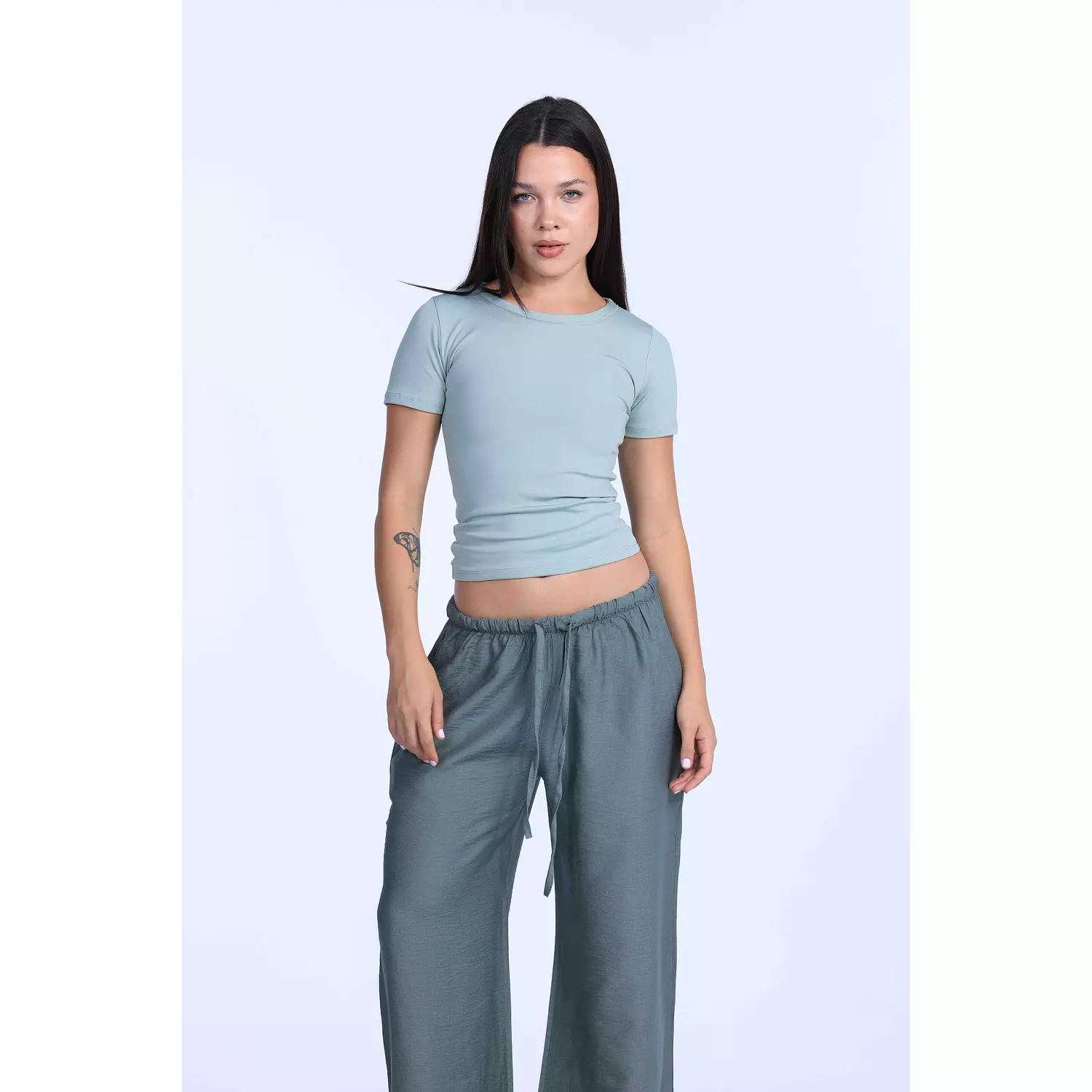 Mint linen pants  2