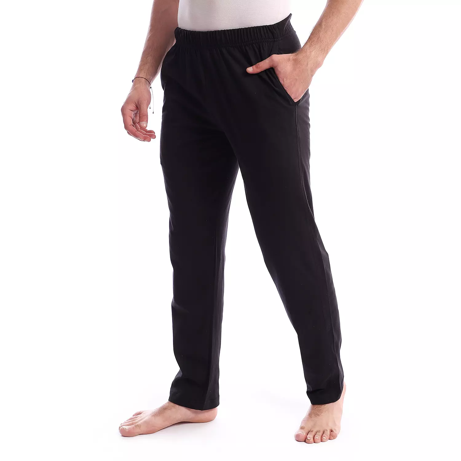 Cotton Plain Pajama Pants - 4040 - Black 1