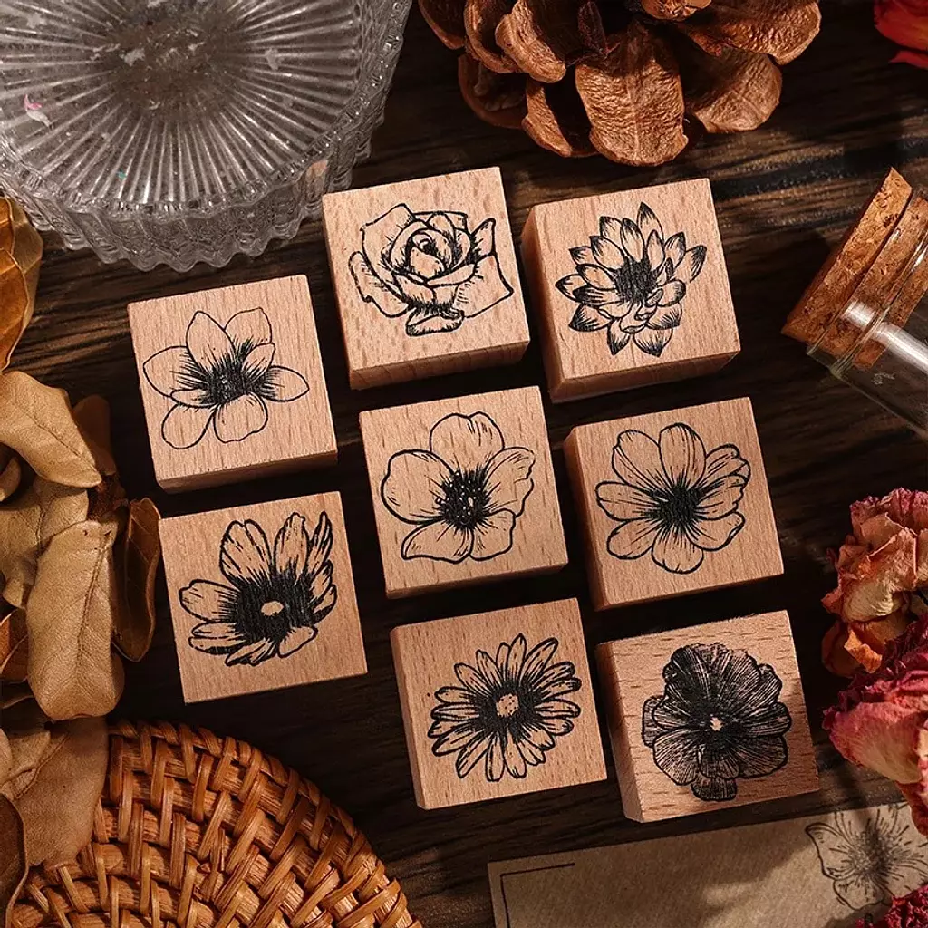 Floral Ink Stamps 