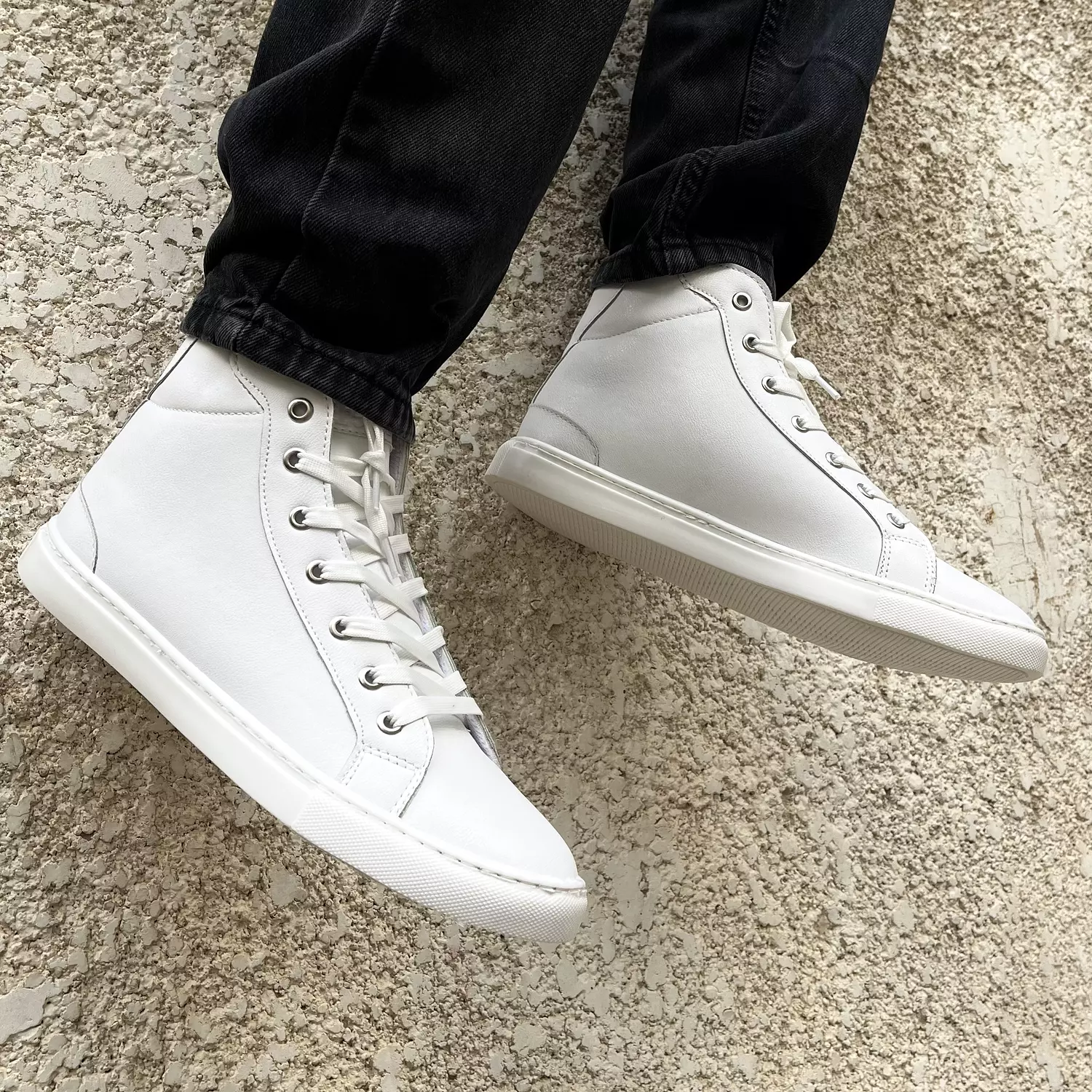 High Neck white sneakers hover image