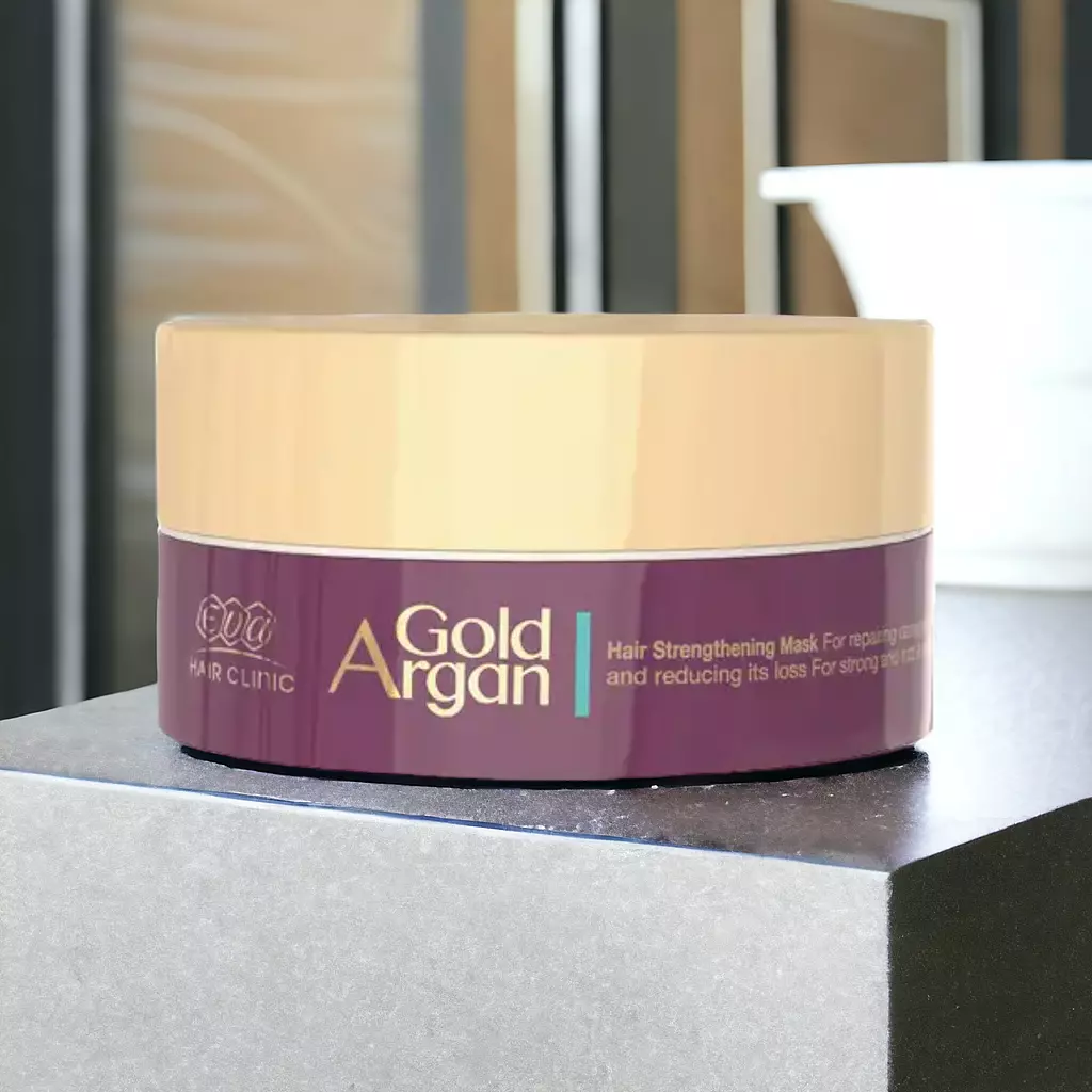 Eva Hair Clinic Gold Argan Hair Strengthening Mask With Gold and Argan Oil - 200 gm