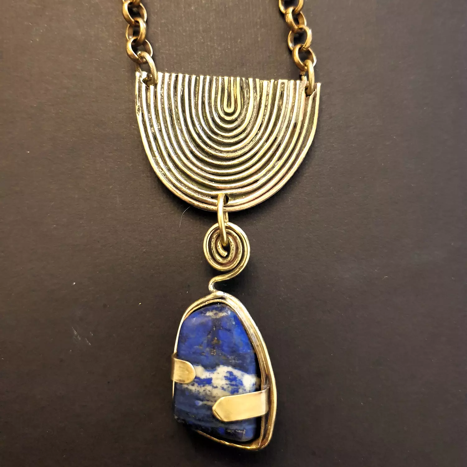 Big lapis stone necklace-2nd-img