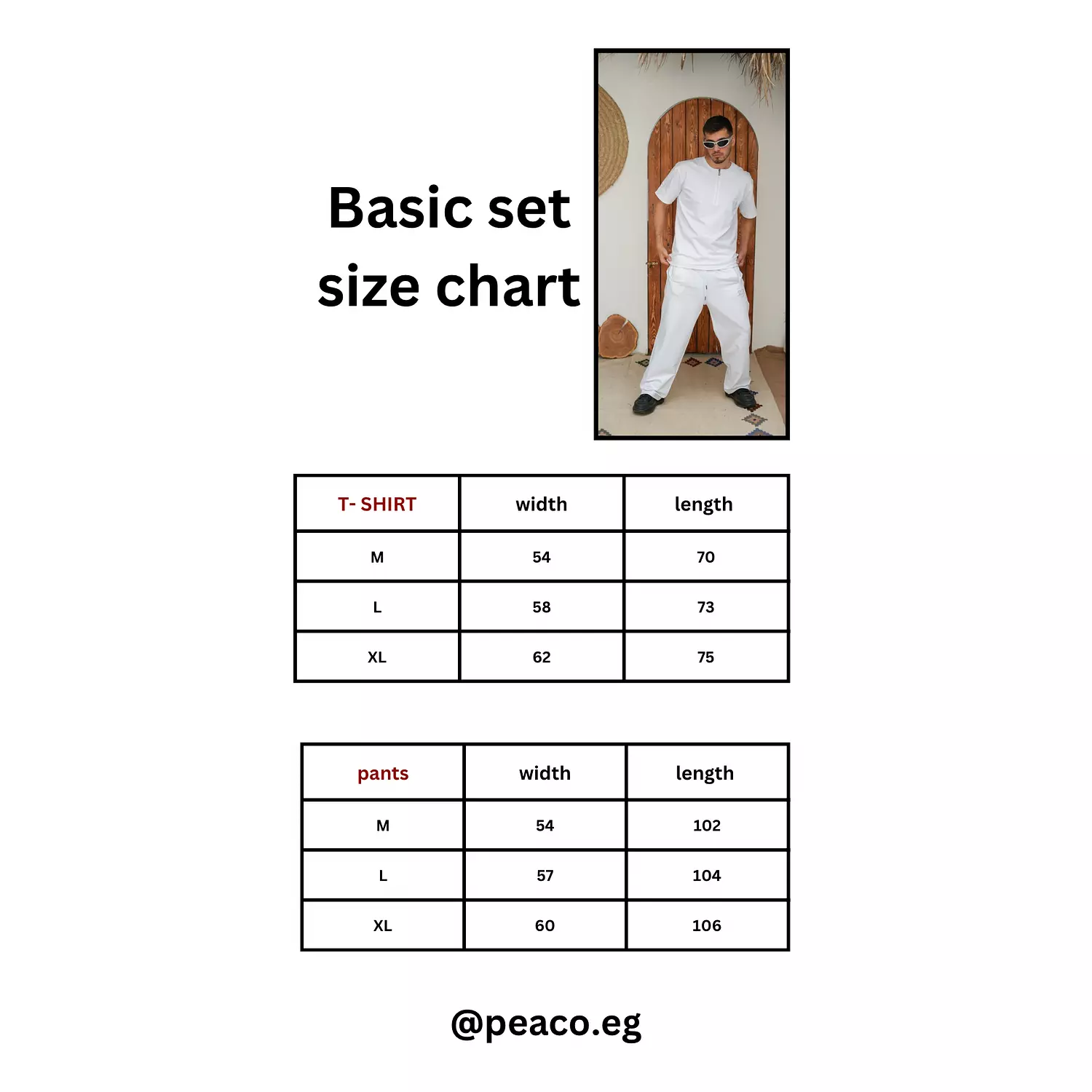 White unisex basic set  6