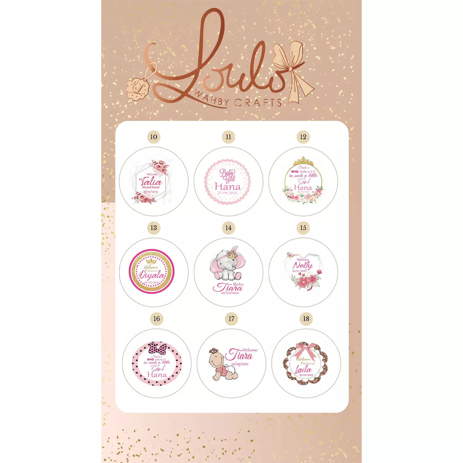 Baby Shower (Giveaways) Soret Kahf Booklet with Transparent Box 12