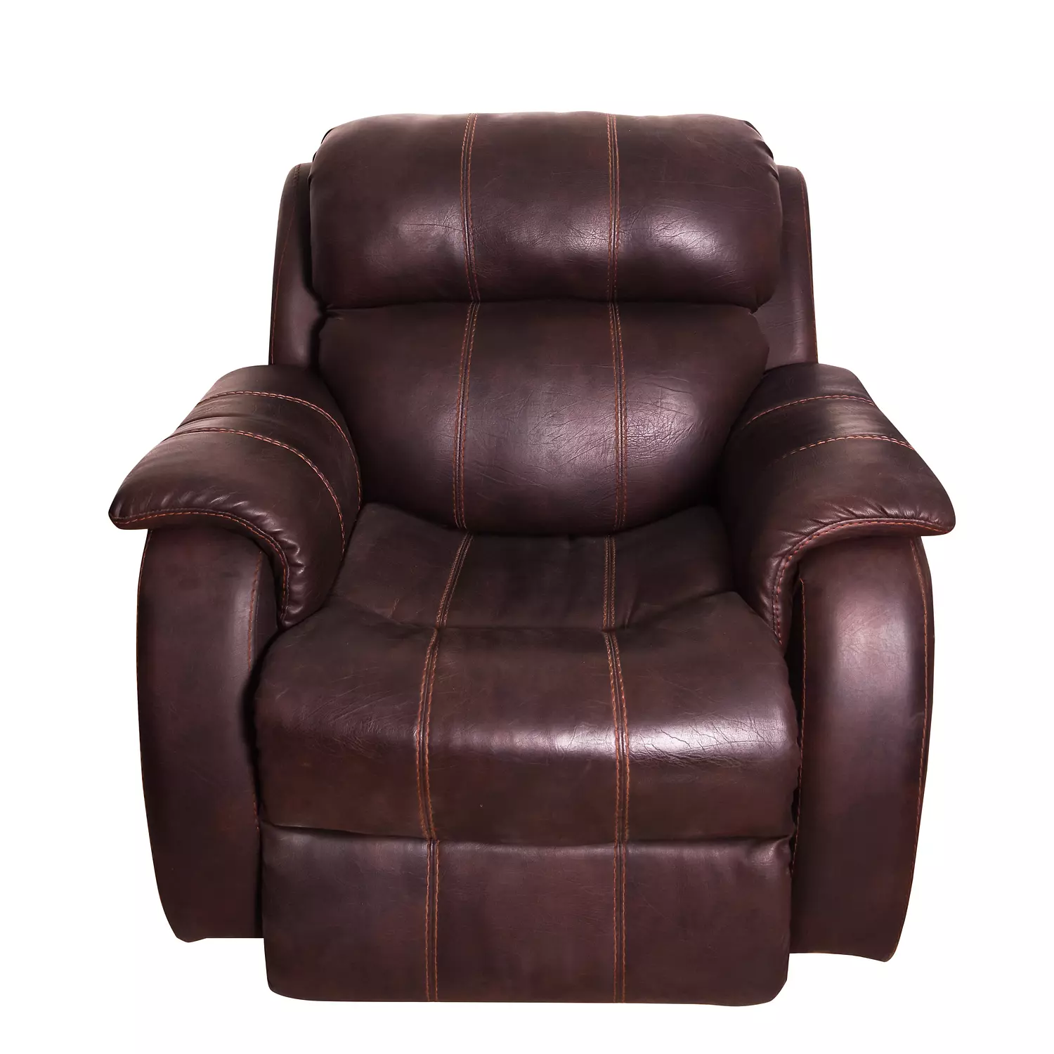 0100-21 Brown leather Lazy Boy chair 2