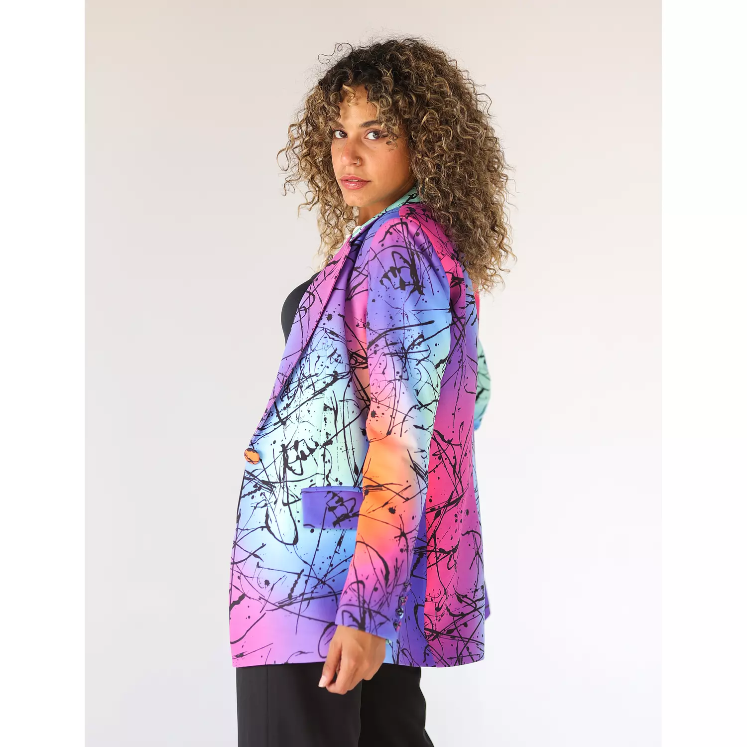 Spray Paint Printed Blazer 6