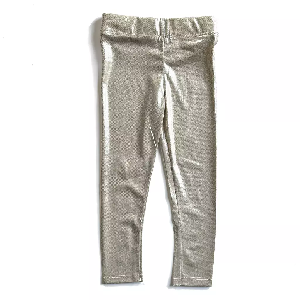 Silver Metallic Leggings 