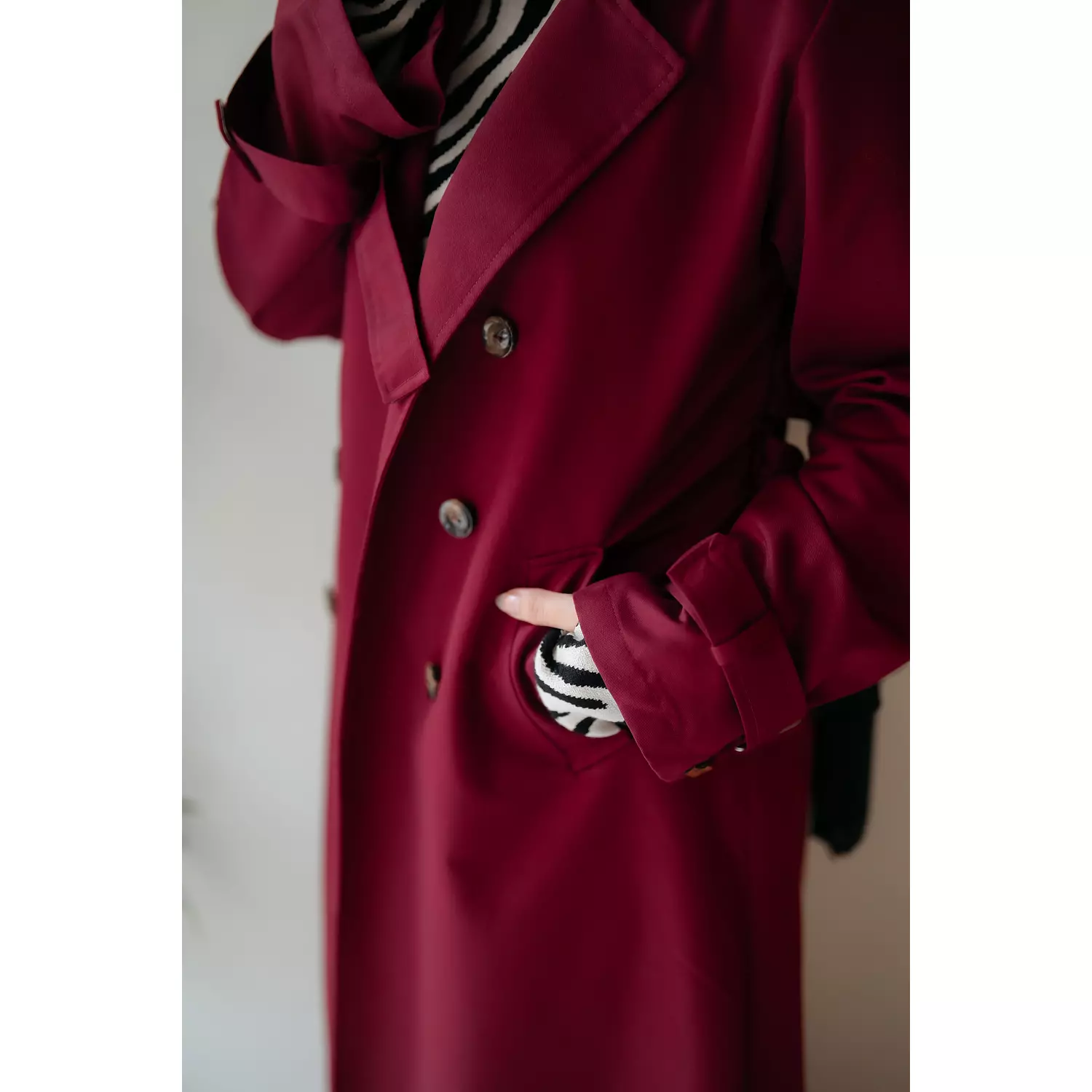  6-Buttons Long Trench Coat 4