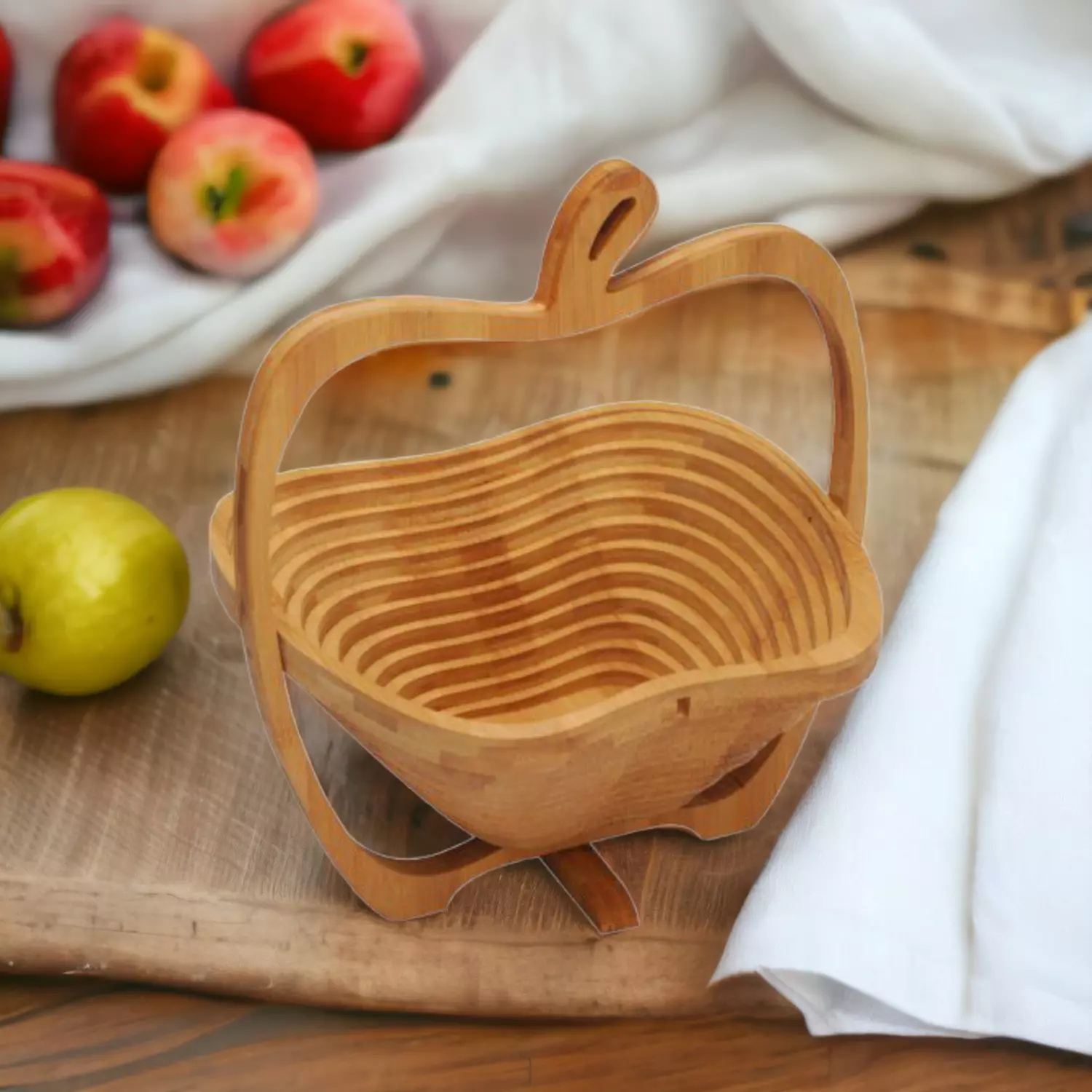 Foldable Wood Basket hover image