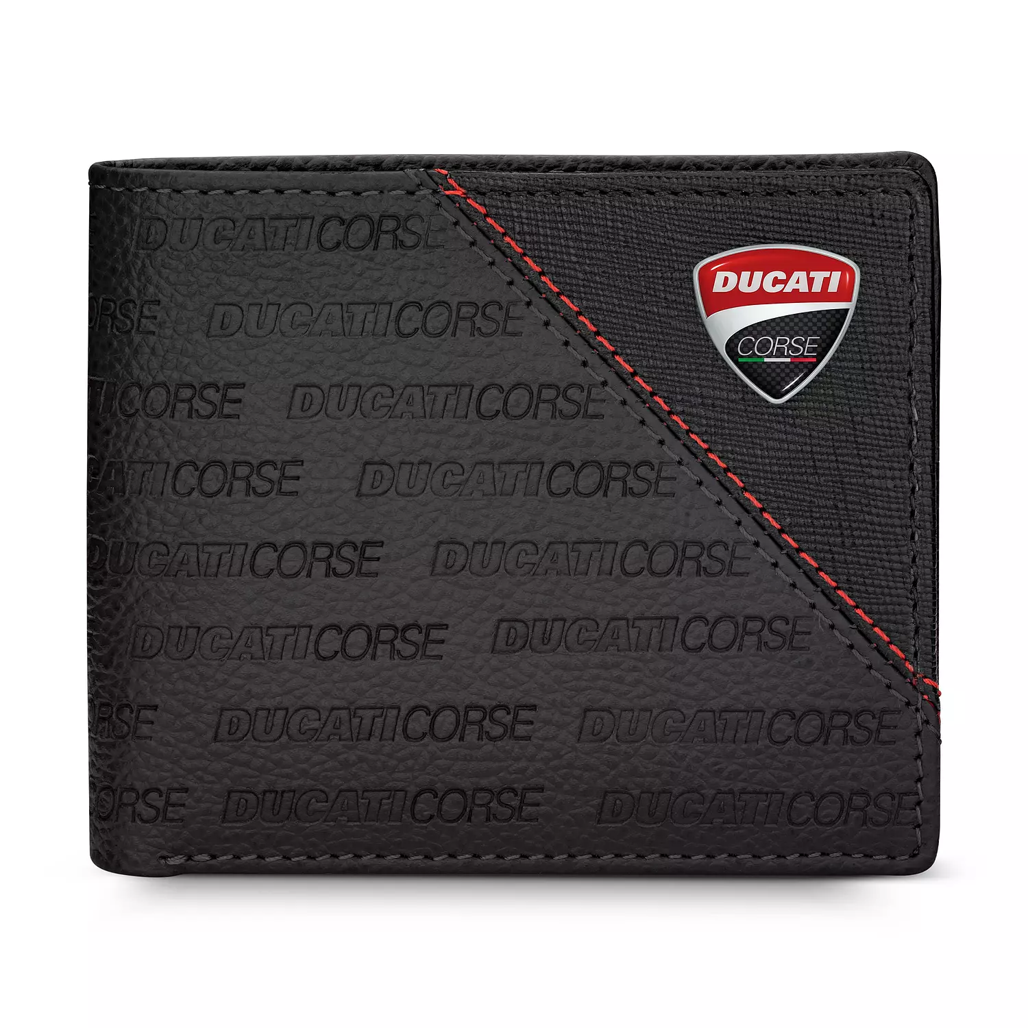 Ducati Corse Black Genuine Leather Wallet For Men Dtlgw2200301 0