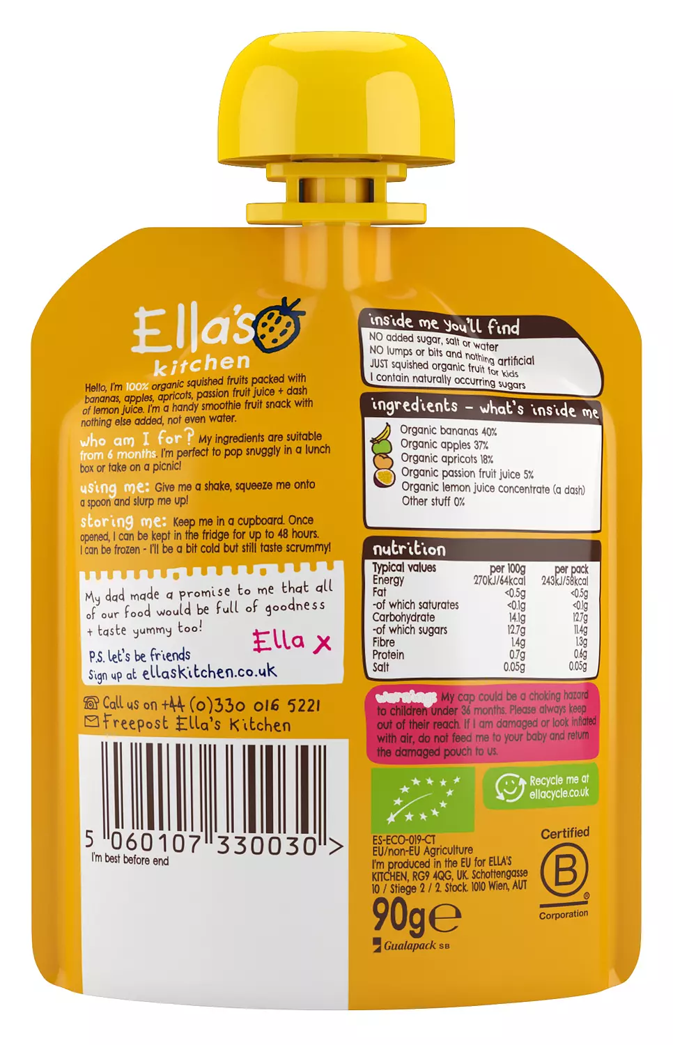 Ella's Kitchen - The Yellow One - 90 grams 1