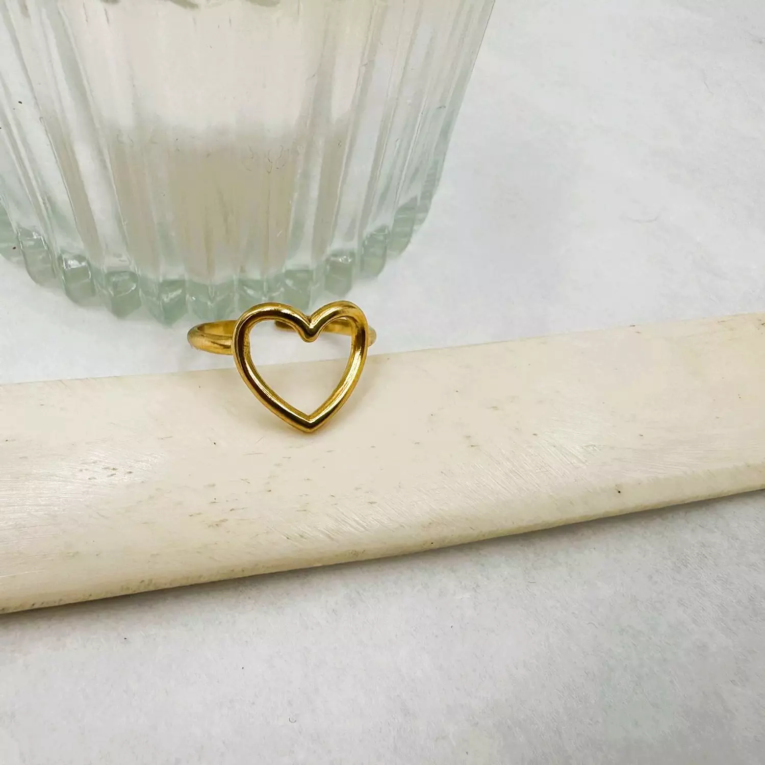 Heart ring free size 2