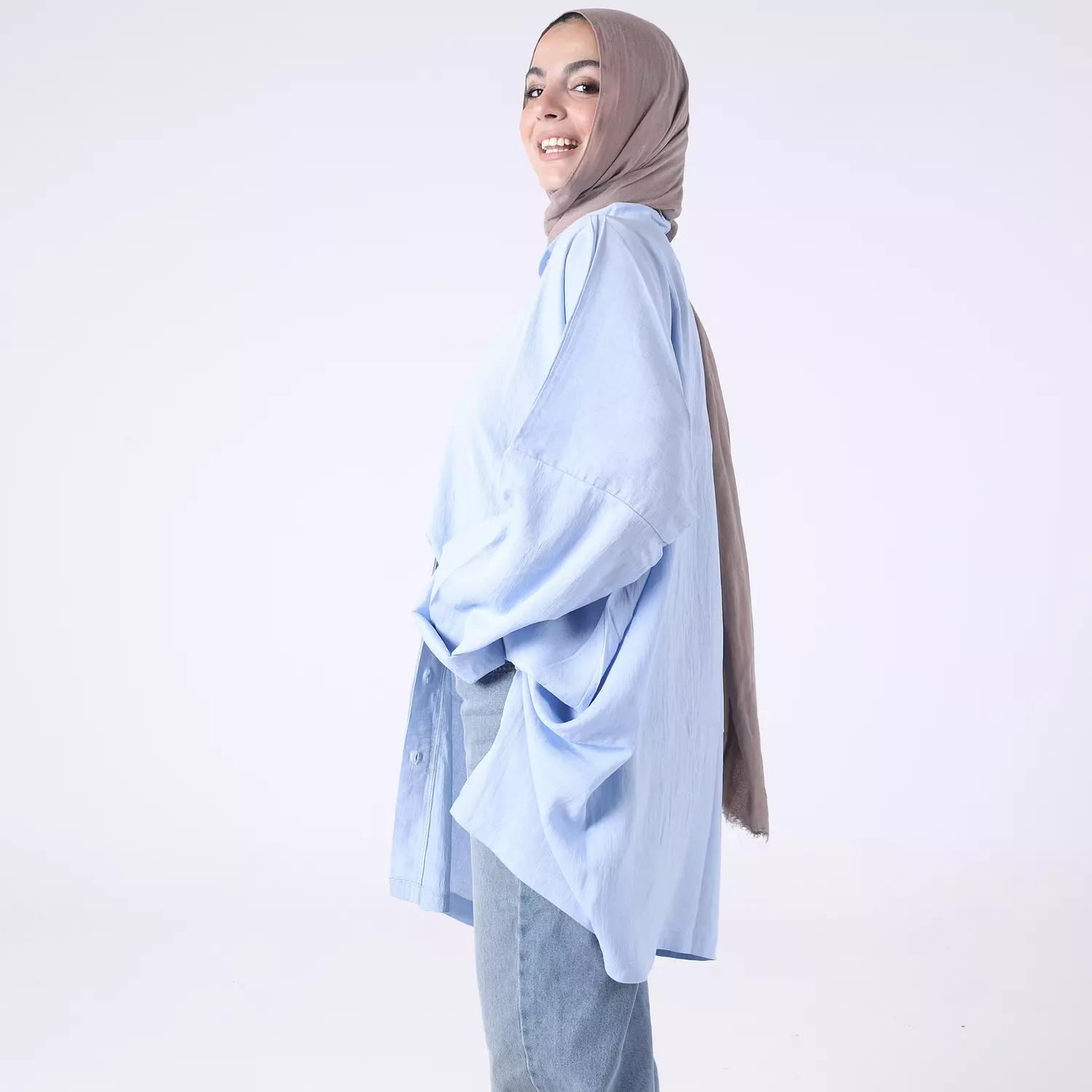 Baby Blue Oversized Shirt 6