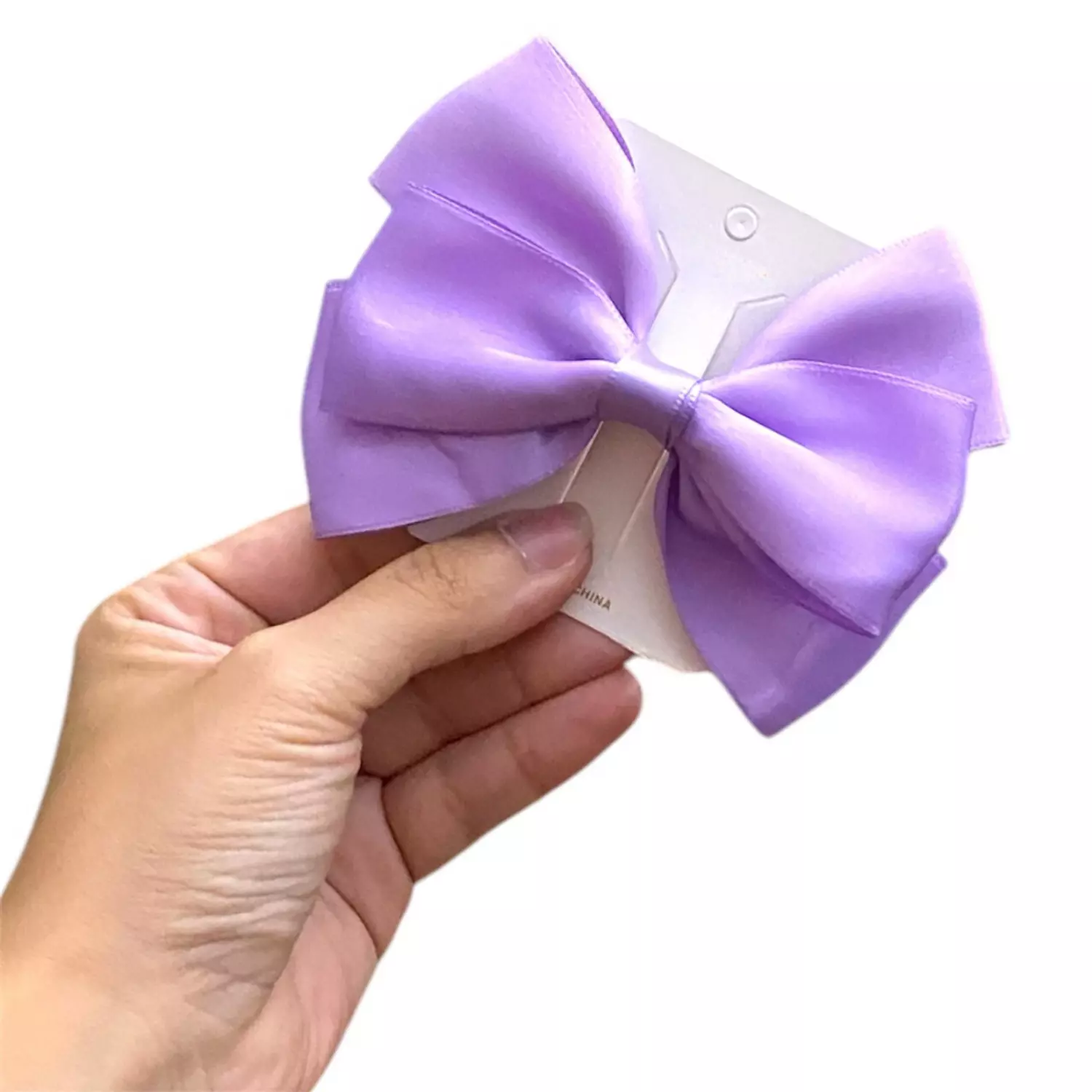 Lilac Bow Tie Hair Clip 1