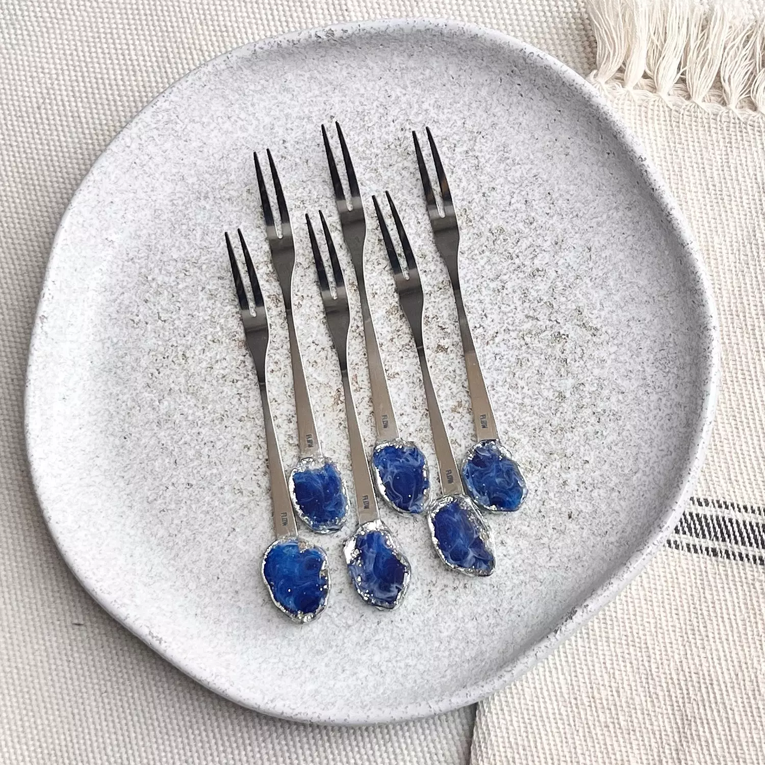 Silver cake fork set 2