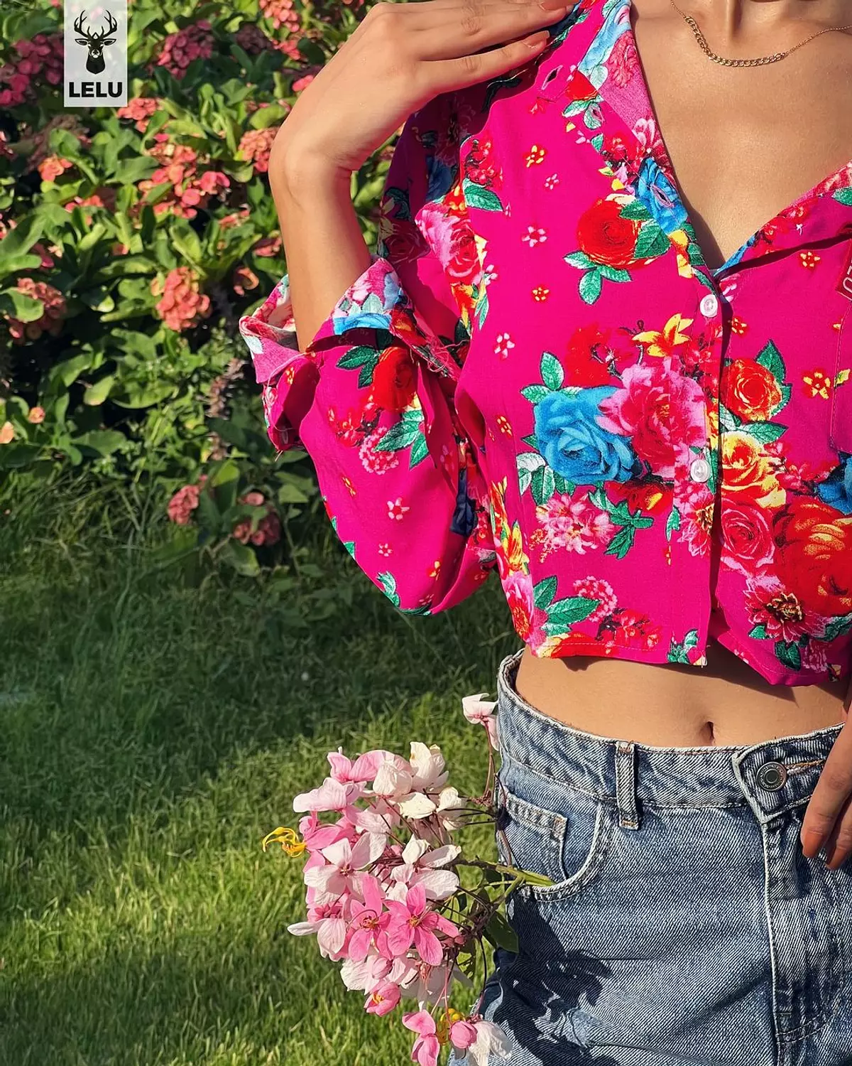 Flower crop shirt 🌸🌷 2