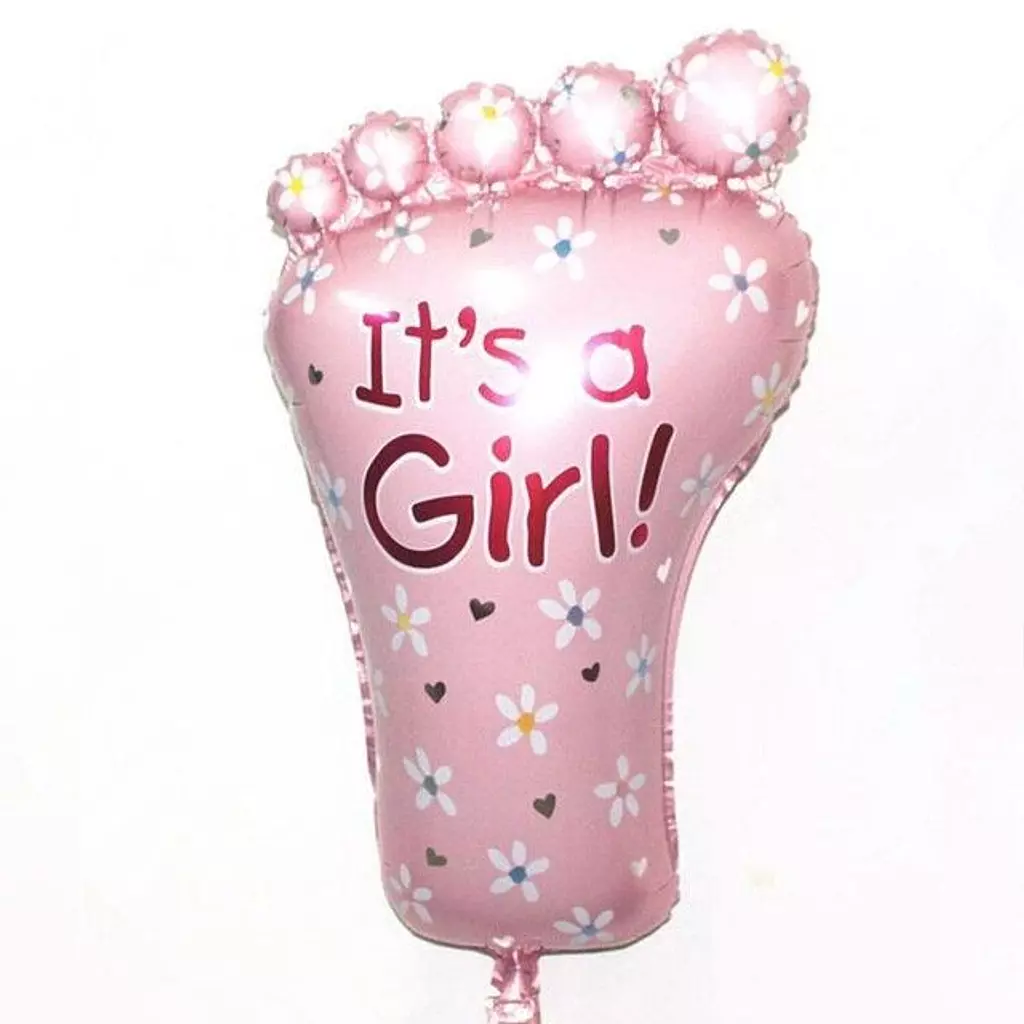 Baby Foot Girl Foil Balloon 