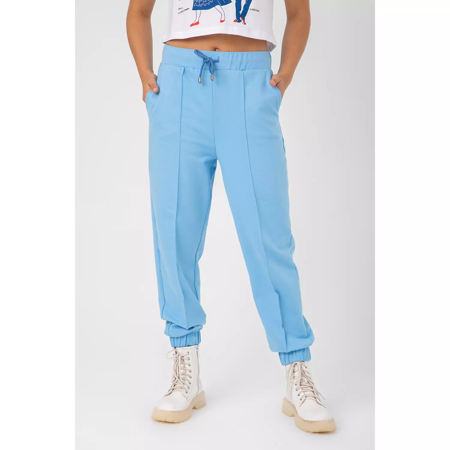 DRAWSTRING WAIST SWEATPANT-2nd-img