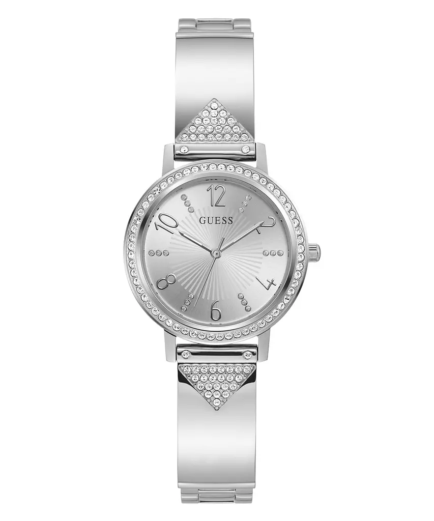 GUESS GW0474L1 ANALOG WATCH For Women Round Shape Silver Stainless Steel Polished Bracelet